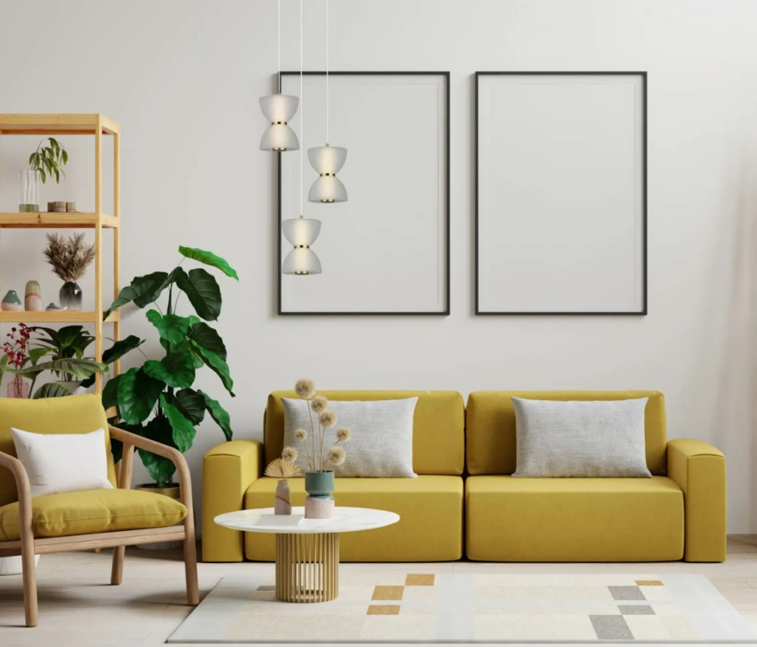 Online Nowoczesna, potrójna lampa wisząca PND-83949-3-BK TICA | Kaja Żyrandole Nowoczesne