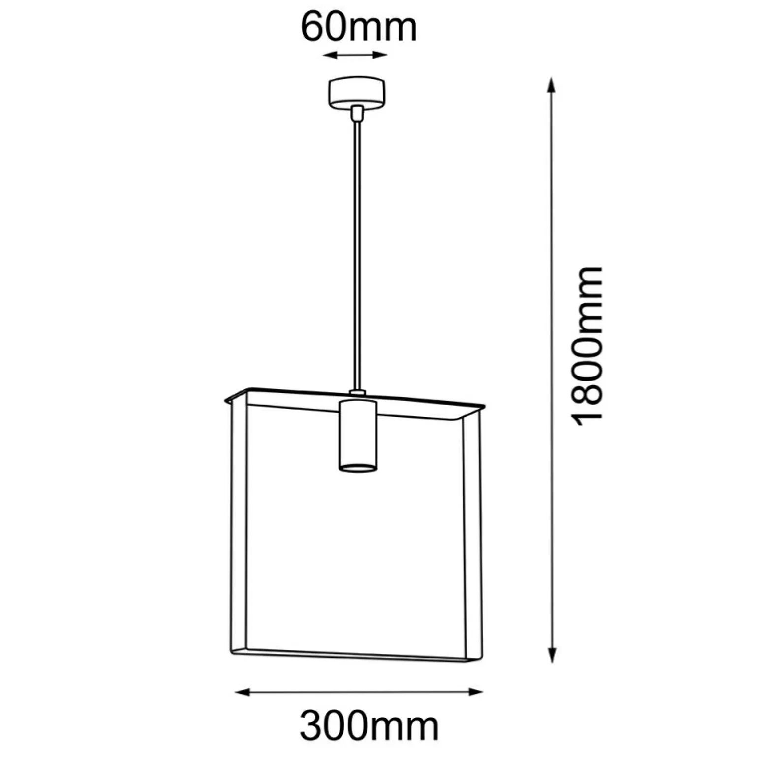 Clearance Nowoczesna, prosta lampa wisząca 30x30cm ANT 5154 ORTIGA | Kaja Żyrandole Nowoczesne