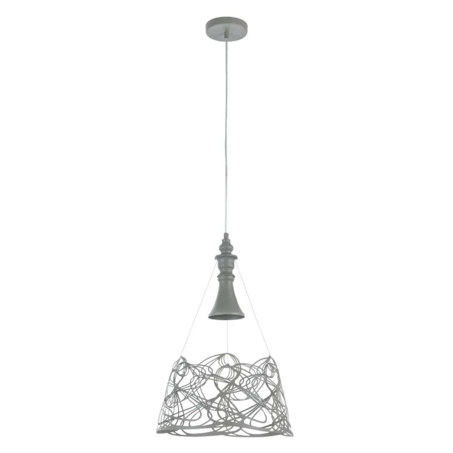 Outlet Nowoczesna, szara lampa wisząca P229-PL-01-GR ELVA | Kaja Oświetlenie Żyrandole Nowoczesne