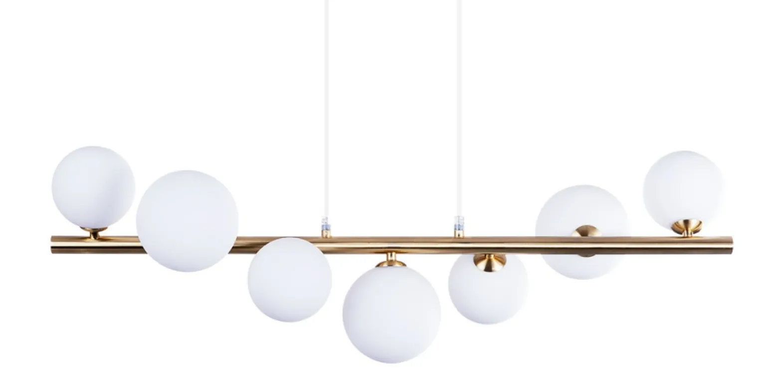 New Nowoczesna złota lampa wisząca do salonu AZ4409 SYBILLA | Kaja Żyrandole Nowoczesne