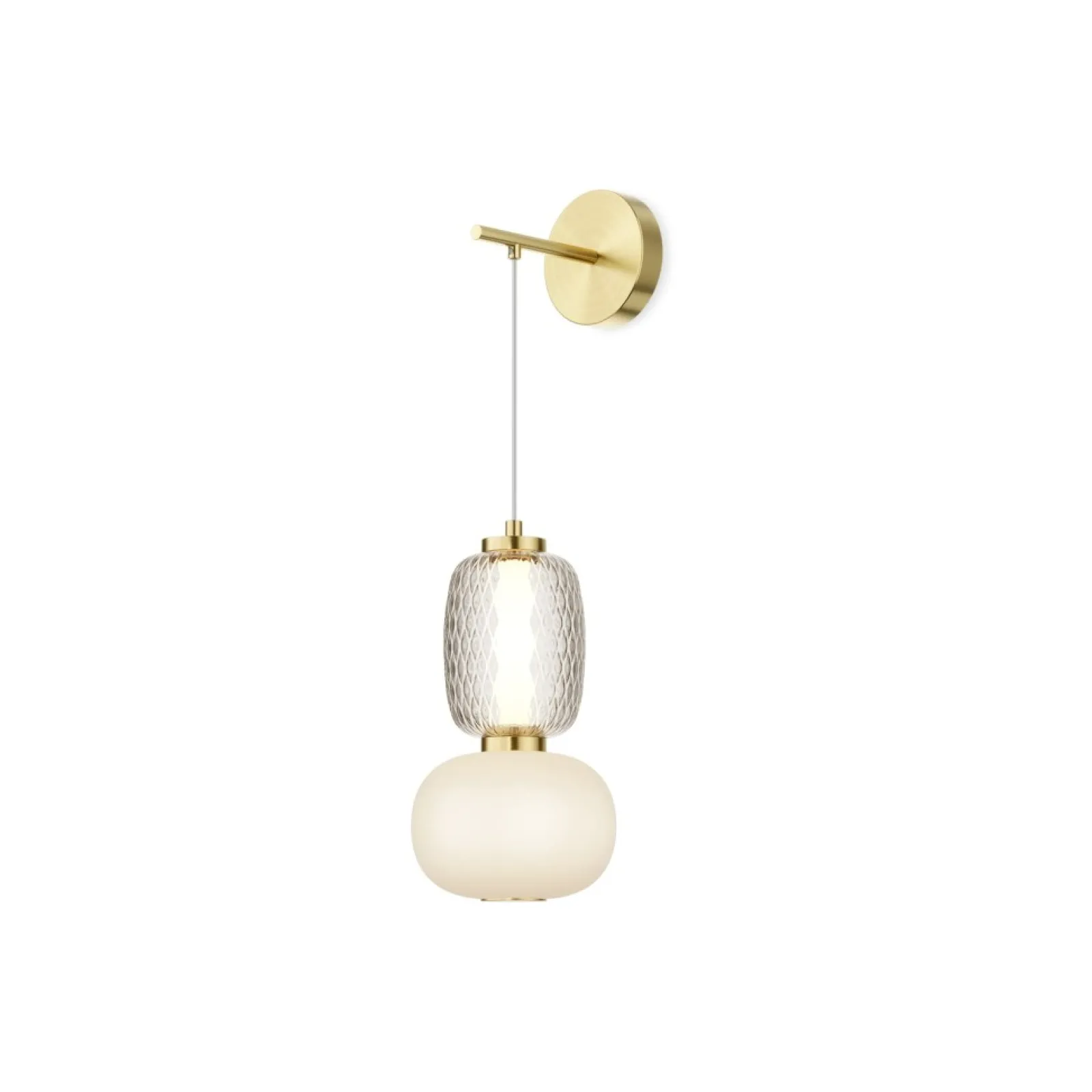 Sklep Kaja Nowoczesny kinkiet ze złotym stelażem MOD267WL-L18G3K z serii PATTERN* Lampy Led