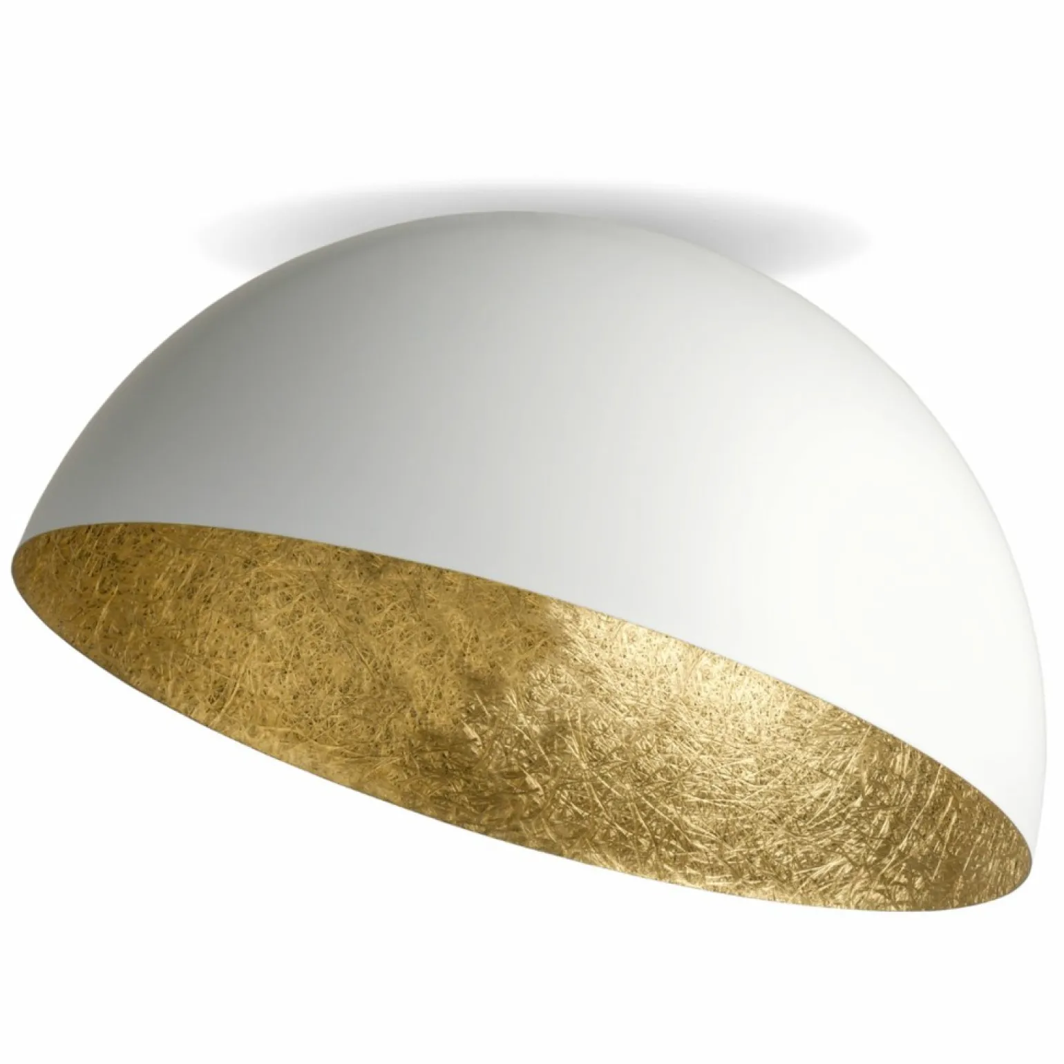 Shop Nowoczesny plafon natynkowy typu kopuła SIG 32466 - SFERA 35 B/ZŁ Żyrandole Nowoczesne