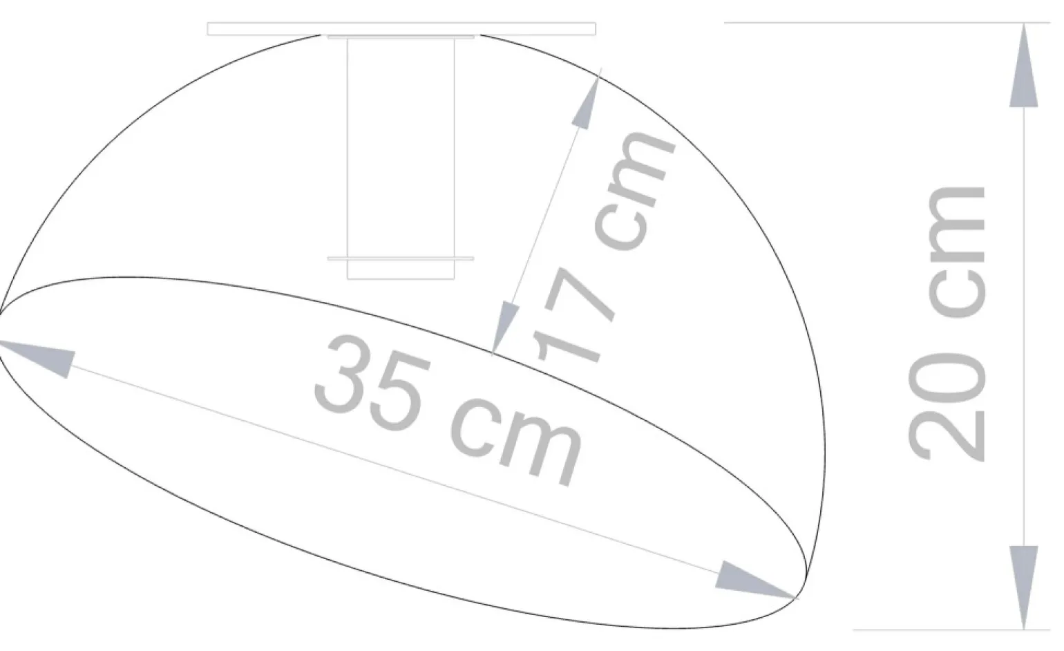 Shop Nowoczesny plafon natynkowy typu kopuła SIG 32466 - SFERA 35 B/ZŁ Żyrandole Nowoczesne