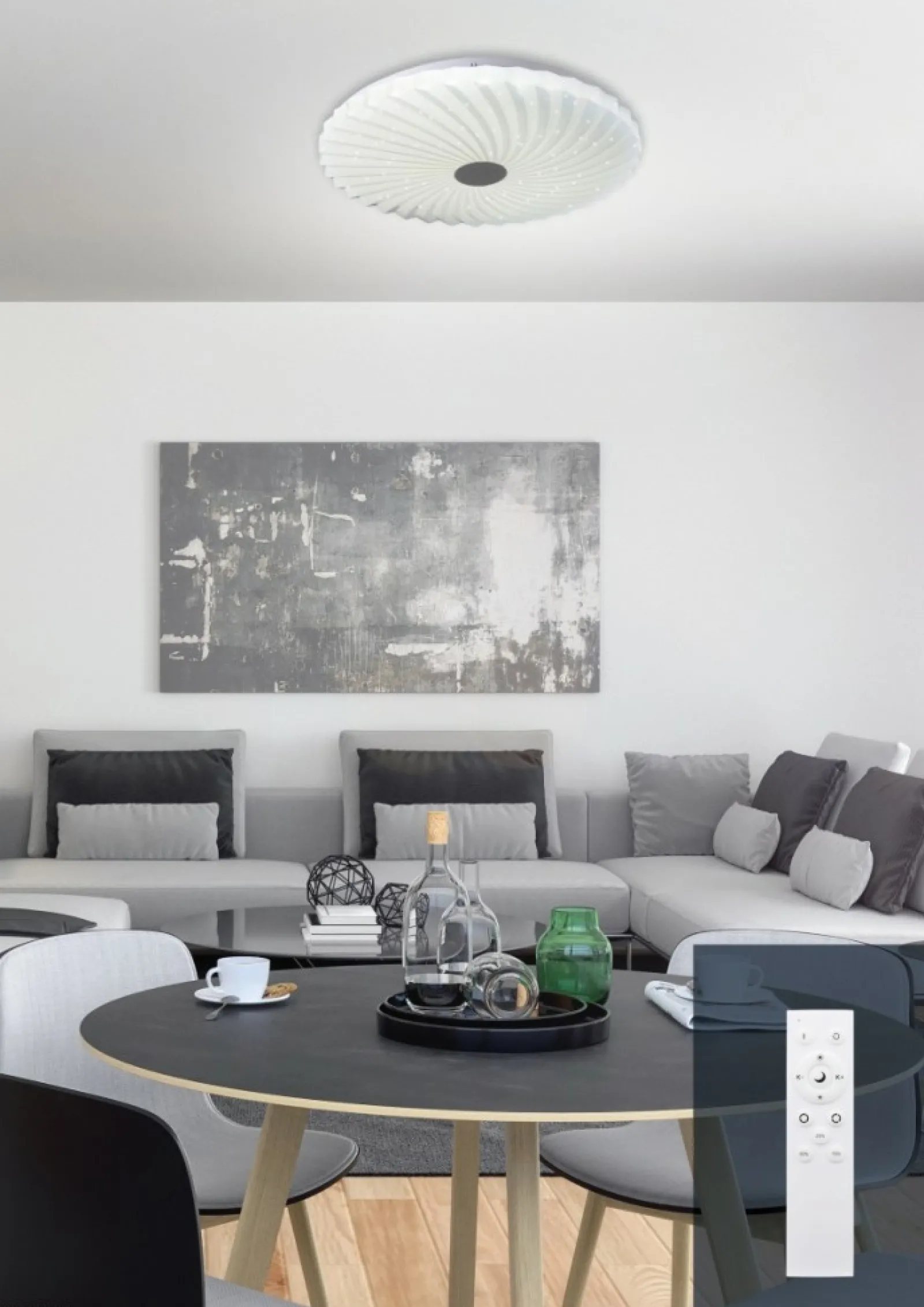 Sklep Kaja Nowoczesny plafon ze zdobionym kloszem 14-75239 CALIPSO | Kaja* Plafony Nowoczesne | Lampy Led