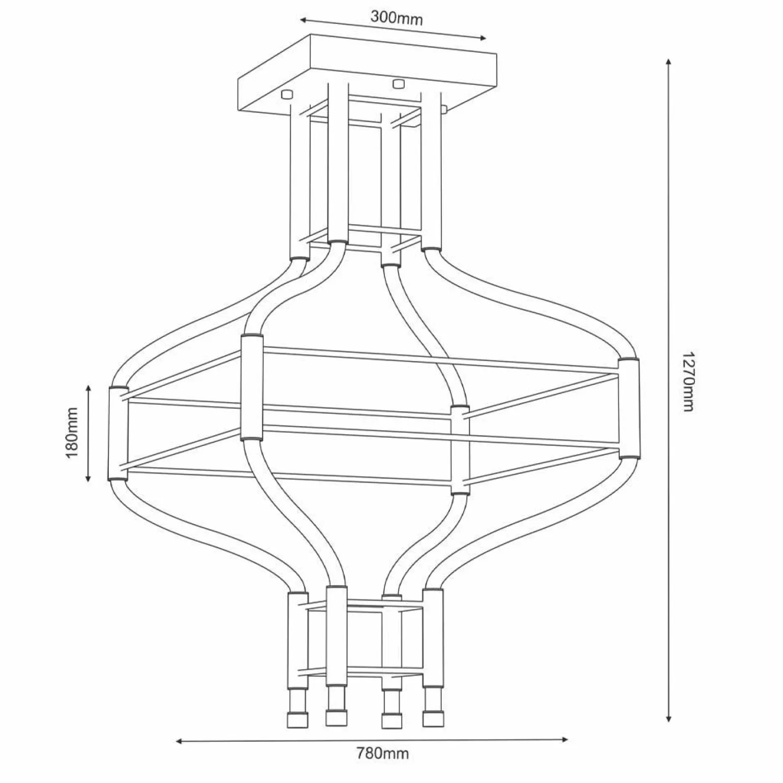 Shop Ogromna lampa wisząca LED 127cm 2700-6000K ANT 9054 ALHA S | Kaja Żyrandole Nowoczesne