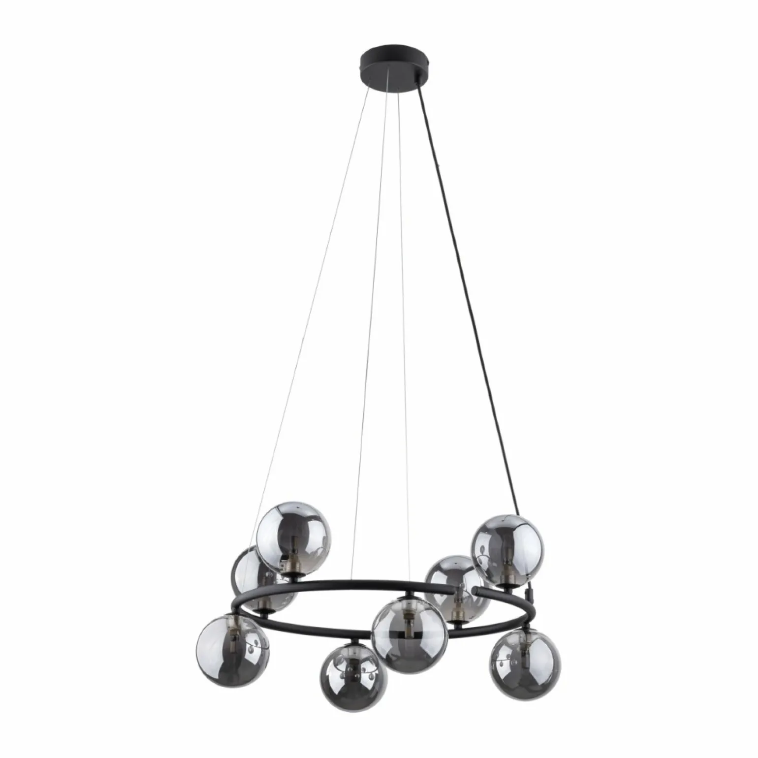 Discount Okazała, czarna lampa wisząca do salonu TK 6844 ANABELLE | Kaja Żyrandole Nowoczesne