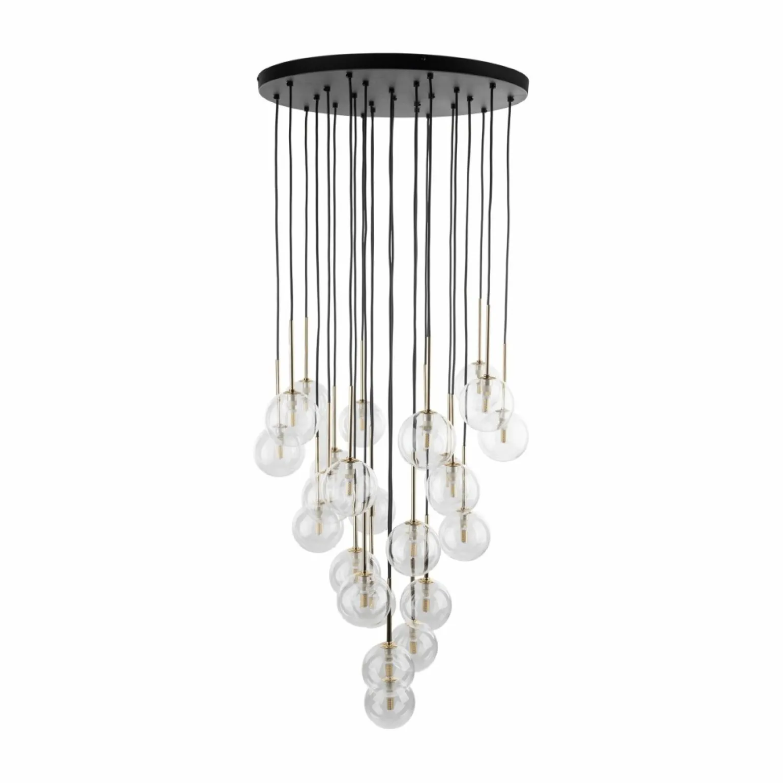 Best Sale Okazała lampa na klatkę schodową TK 10099 NILOS BLACK GOLD | Kaja Żyrandole Nowoczesne