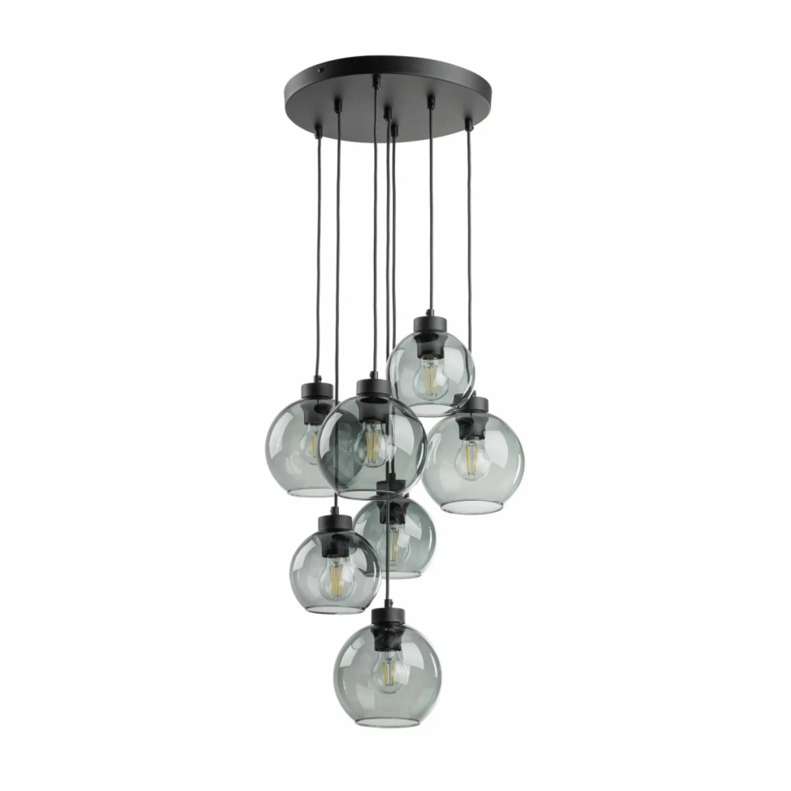 Discount Okazała lampa wisząca do salonu TK 10207 CUBUS GRAPHITE | Kaja Żyrandole Nowoczesne