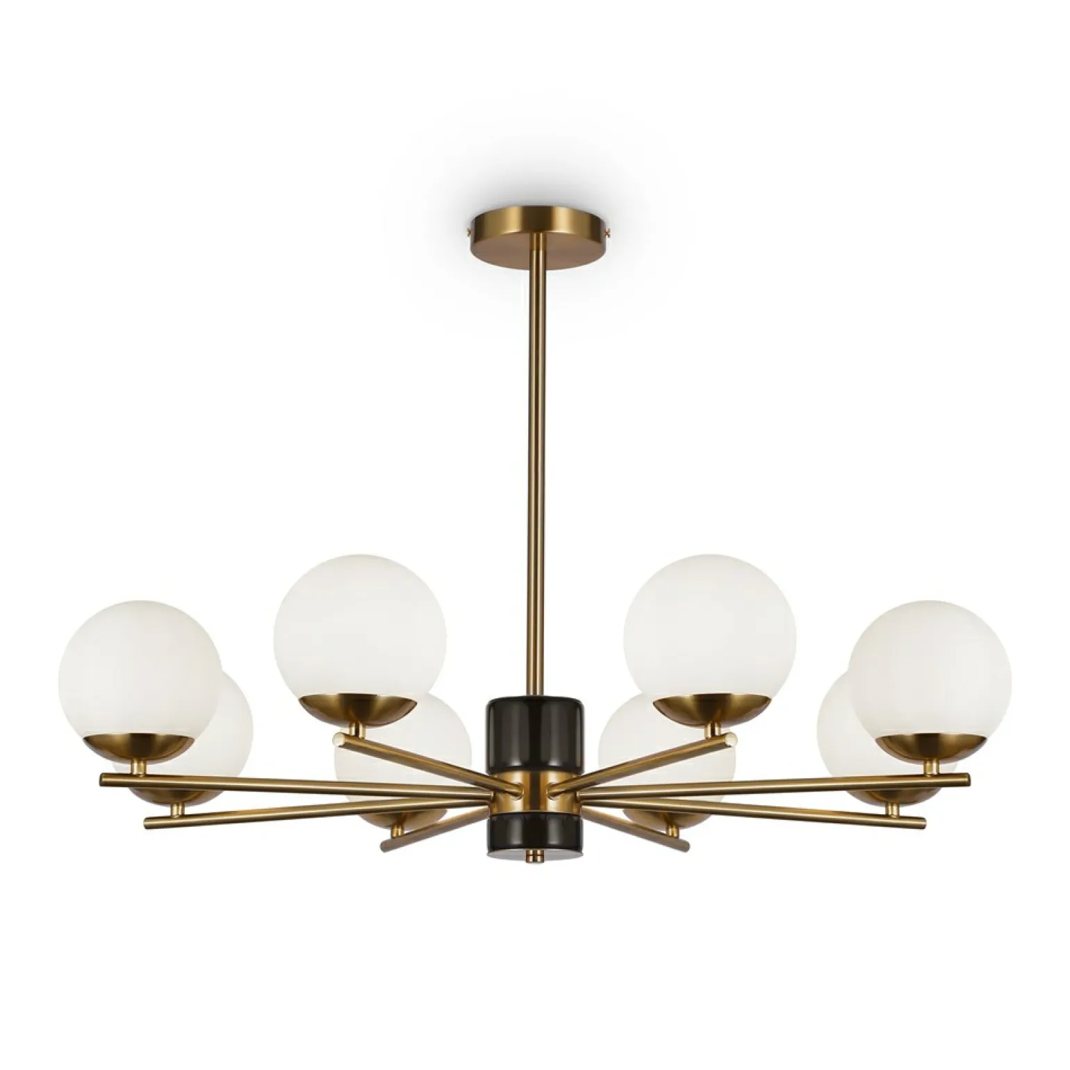 New Okazała lampa wisząca, żyrandol MOD187PL-08BS z serii MARBLE | Kaja Żyrandole Nowoczesne