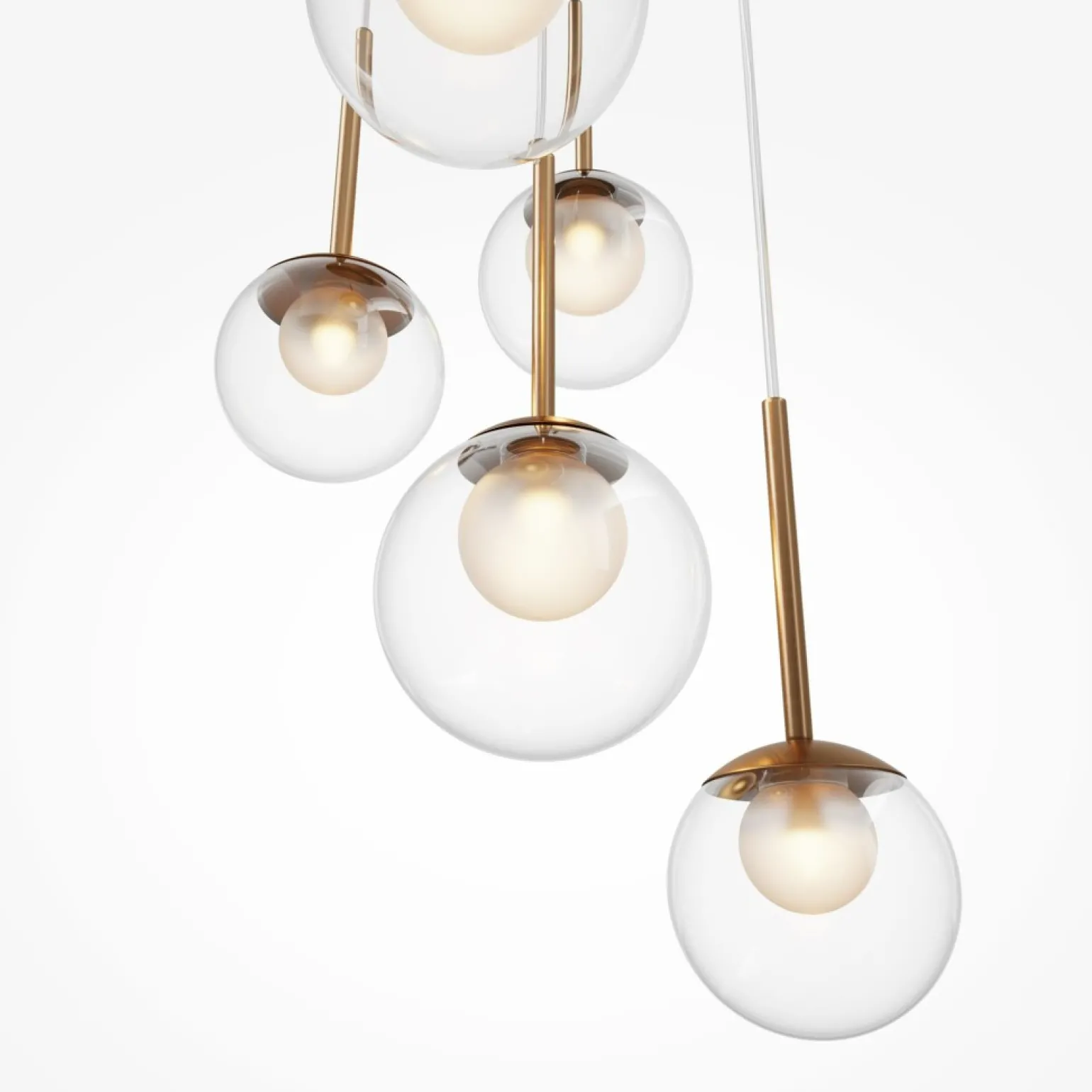 Online Okazała lampa wisząca z kloszami MOD521PL-05G z serii BASIC FORM Żyrandole Nowoczesne