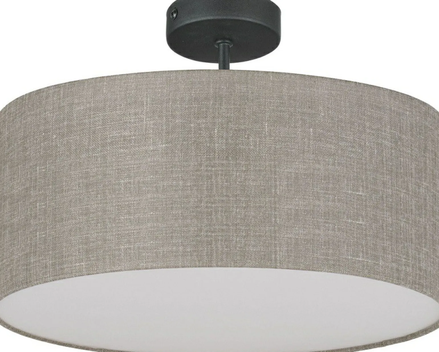 Cheap Okrągła, abażurowa lampa sufitowa do sypialni TK 6247 RONDO LINEN Żyrandole Nowoczesne