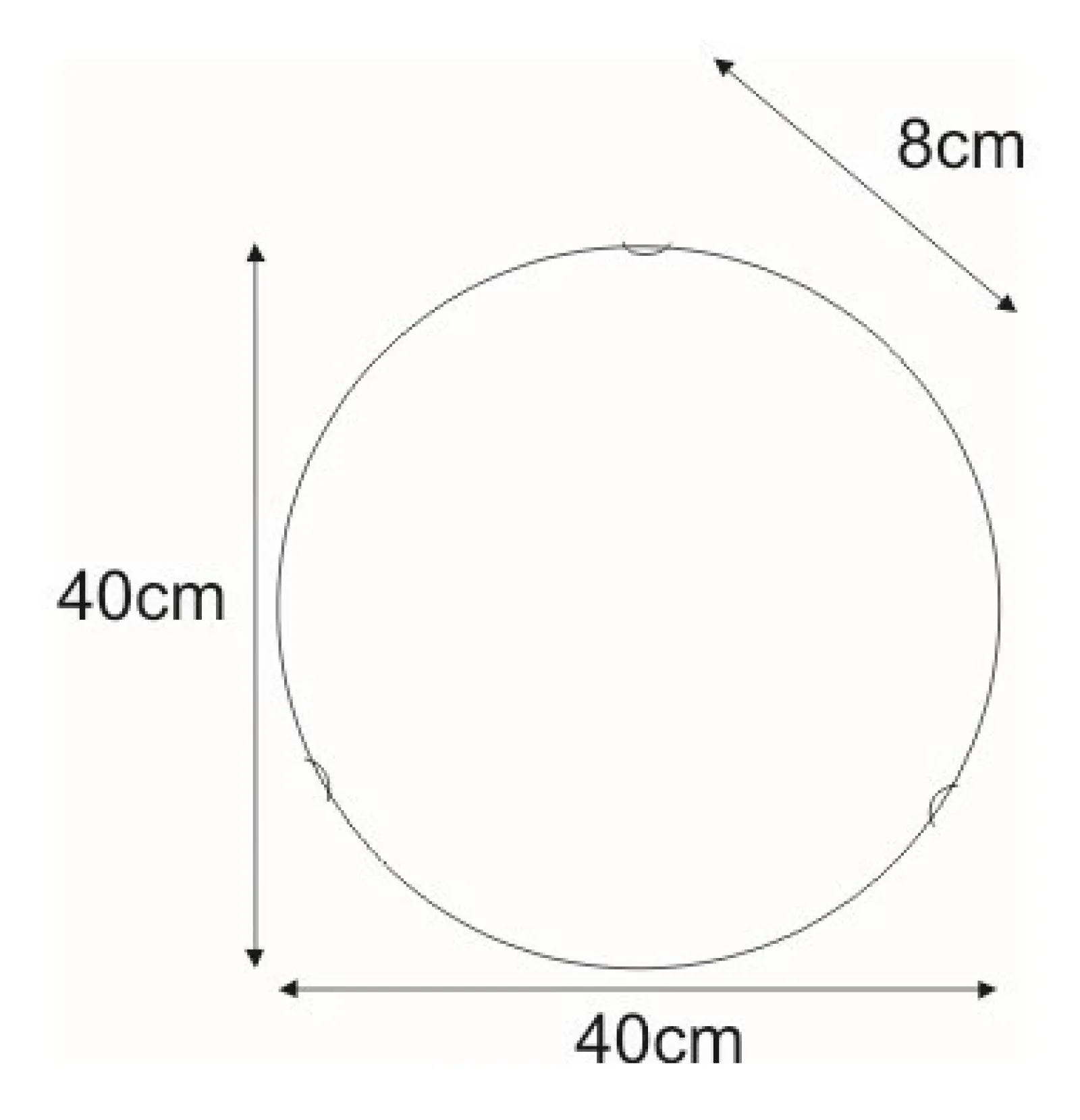 Sklep Kaja Okrągła lampa ścienna ⌀40cm z zdobieniem K-3713 MESTRE | Kaja* Kinkiety Klasyczne - Przylegające | Plafony