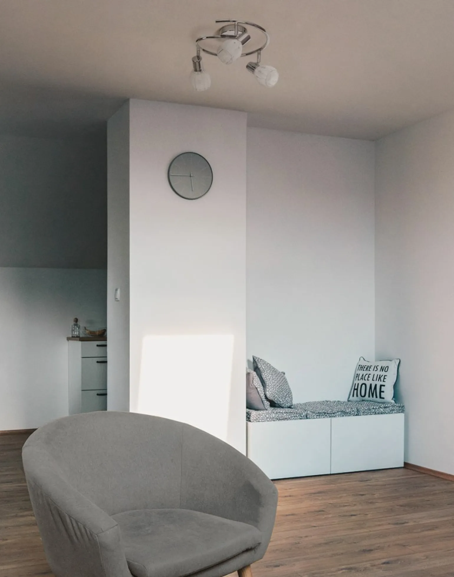 Clearance Okrągła lampa sufitowa do sypialni K-8001/3G EMBO | Kaja Oświetlenie Żyrandole Nowoczesne