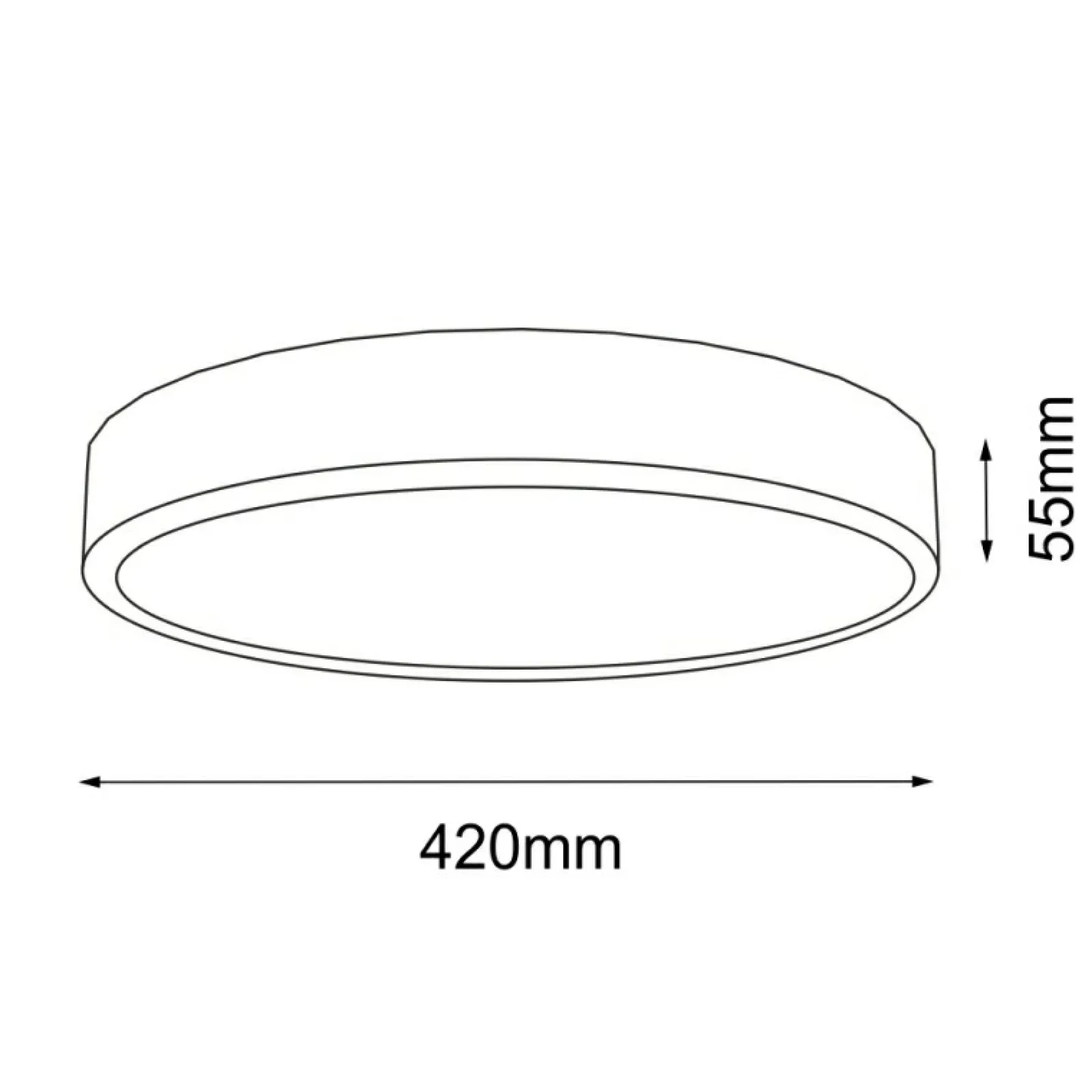 Sklep Kaja Okrągła, płaska lampa sufitowa ⌀42cm 4000K ANT 8446 NOMI | Kaja* Plafony Nowoczesne | Lampy Led