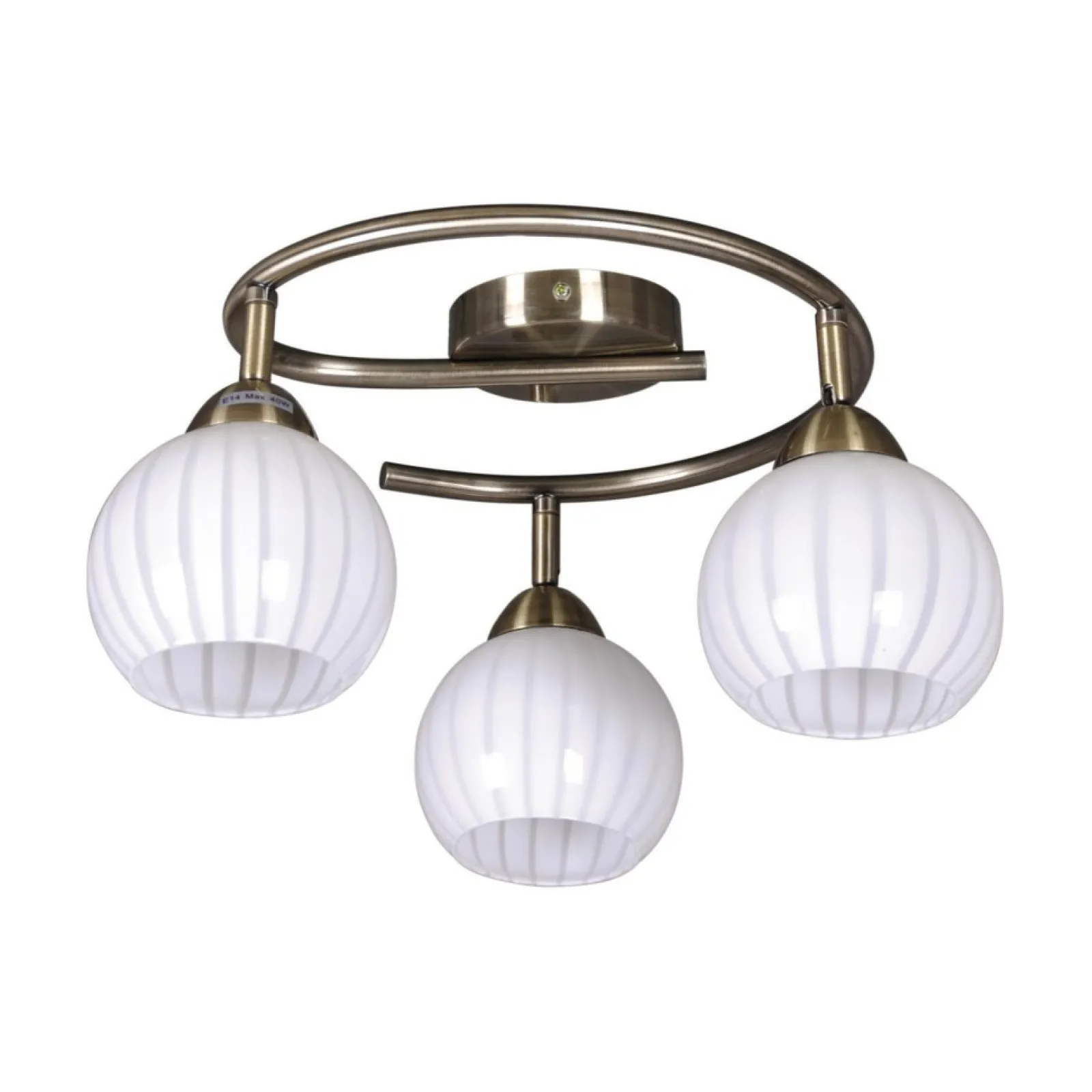 Sklep Kaja Okrągła, patynowa lampa sufitowa K-C9530/3 ATRIA | Kaja Oświetlenie* Randole Tradycyjne