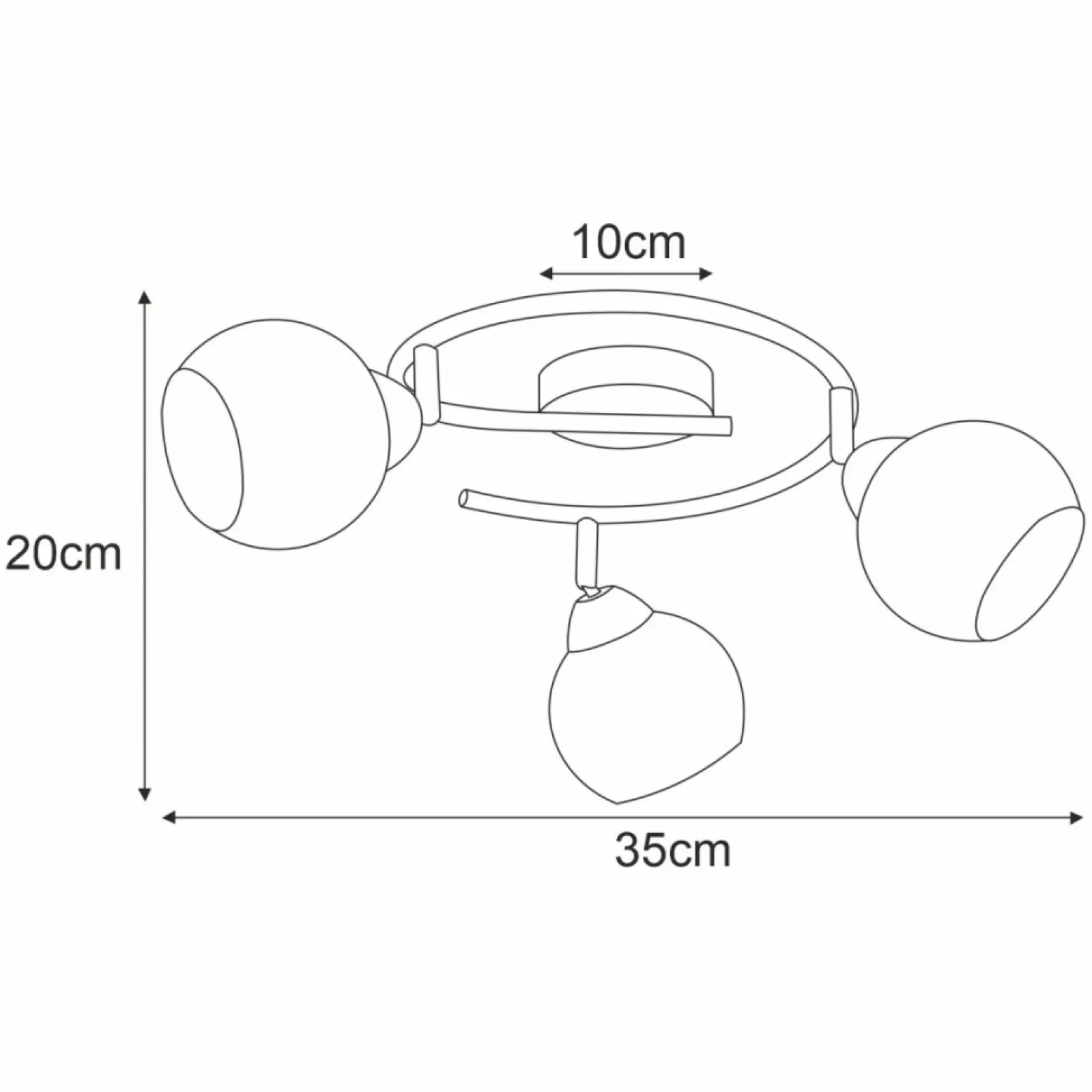 Sklep Kaja Okrągła, patynowa lampa sufitowa K-C9530/3 ATRIA | Kaja Oświetlenie* Randole Tradycyjne