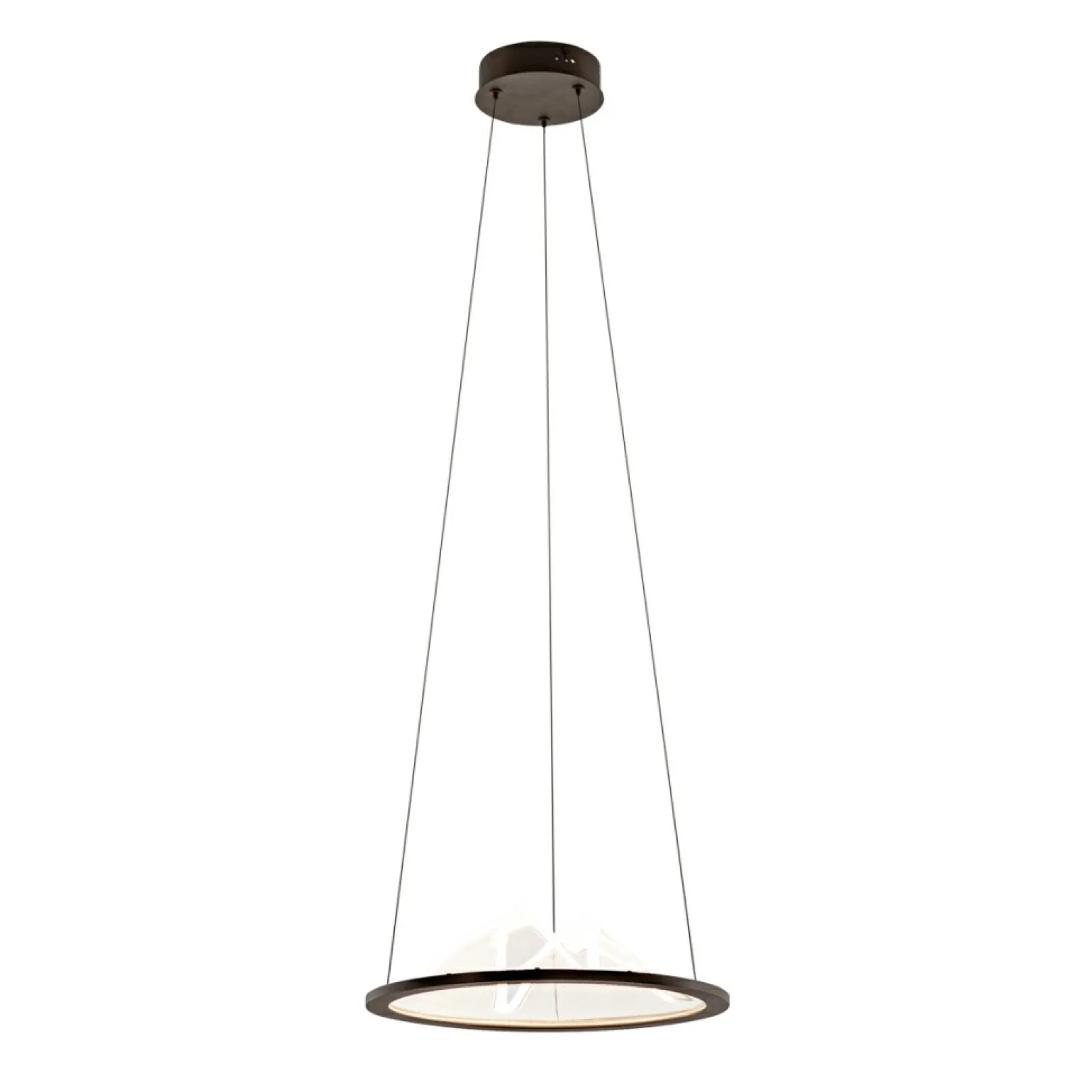 Flash Sale Ozdobna, brązowa lampa wisząca LED PND-58038-26W-3K BARET | Kaja Żyrandole Nowoczesne