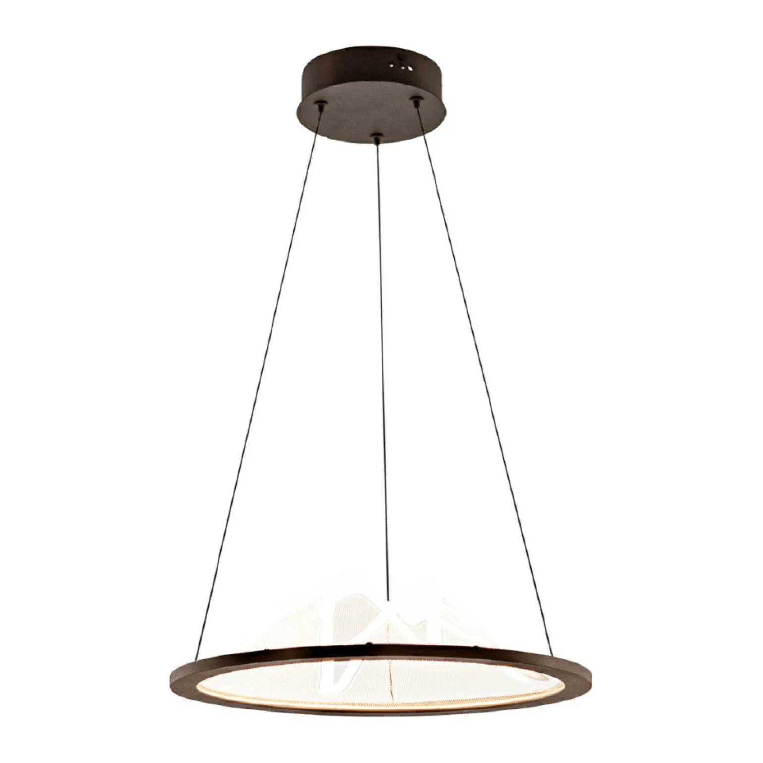 Flash Sale Ozdobna, brązowa lampa wisząca LED PND-58038-26W-3K BARET | Kaja Żyrandole Nowoczesne