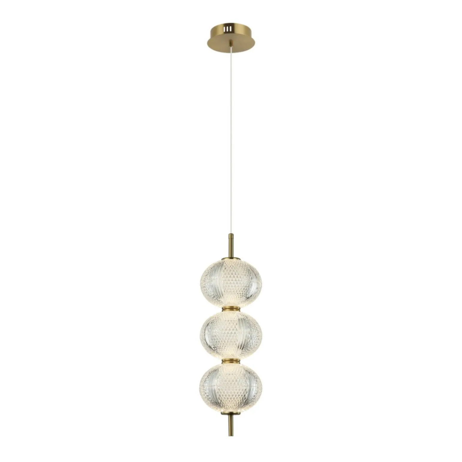 Outlet Ozdobna, kryształowa lampa do sypialni PND-29038-3-GD LAZIE | Kaja Żyrandole Nowoczesne