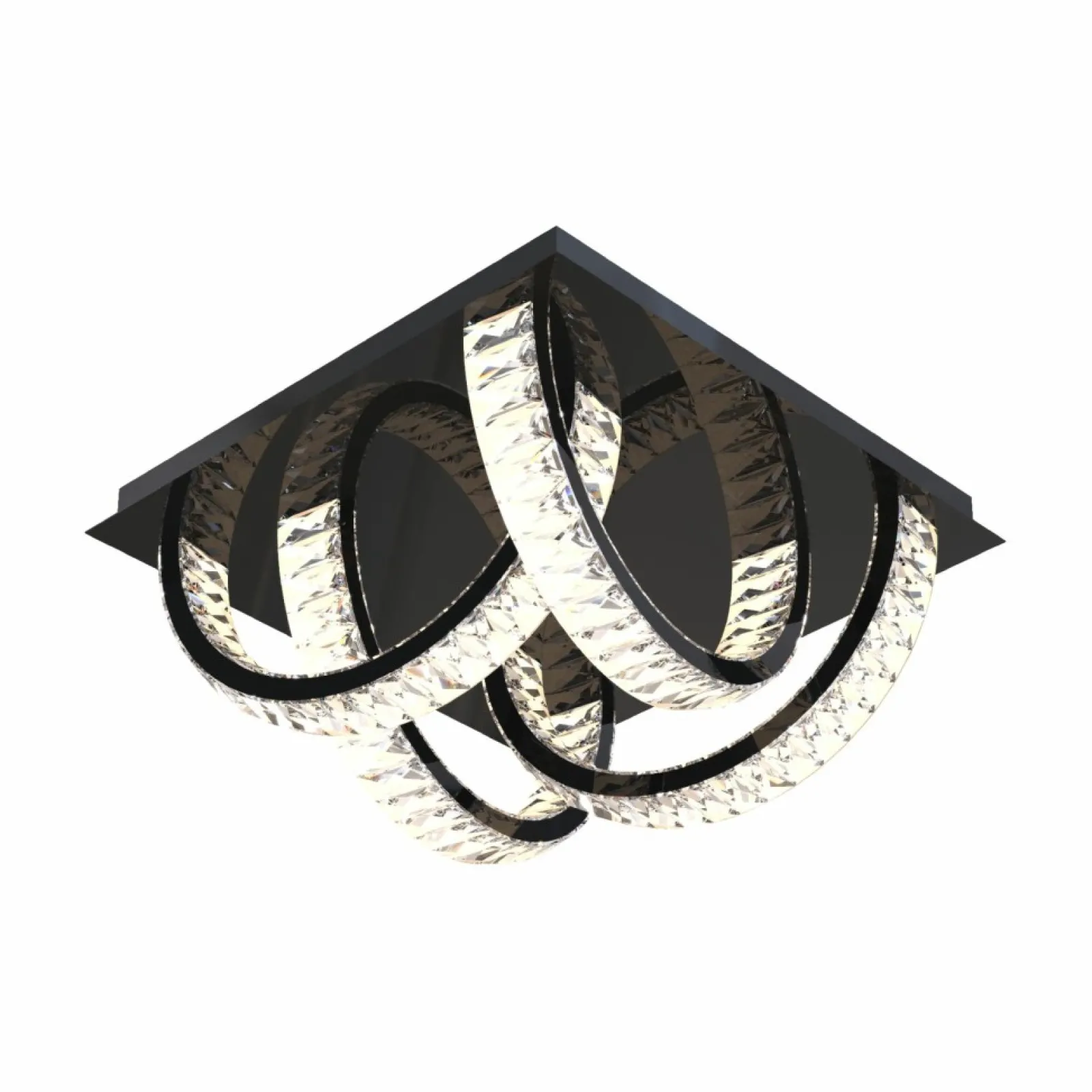Sklep Kaja Ozdobna lampa sufitowa LED z kryształkami MX3274-4-3BCT TULA | Kaja* Lampy Led | Plafony Nowoczesne