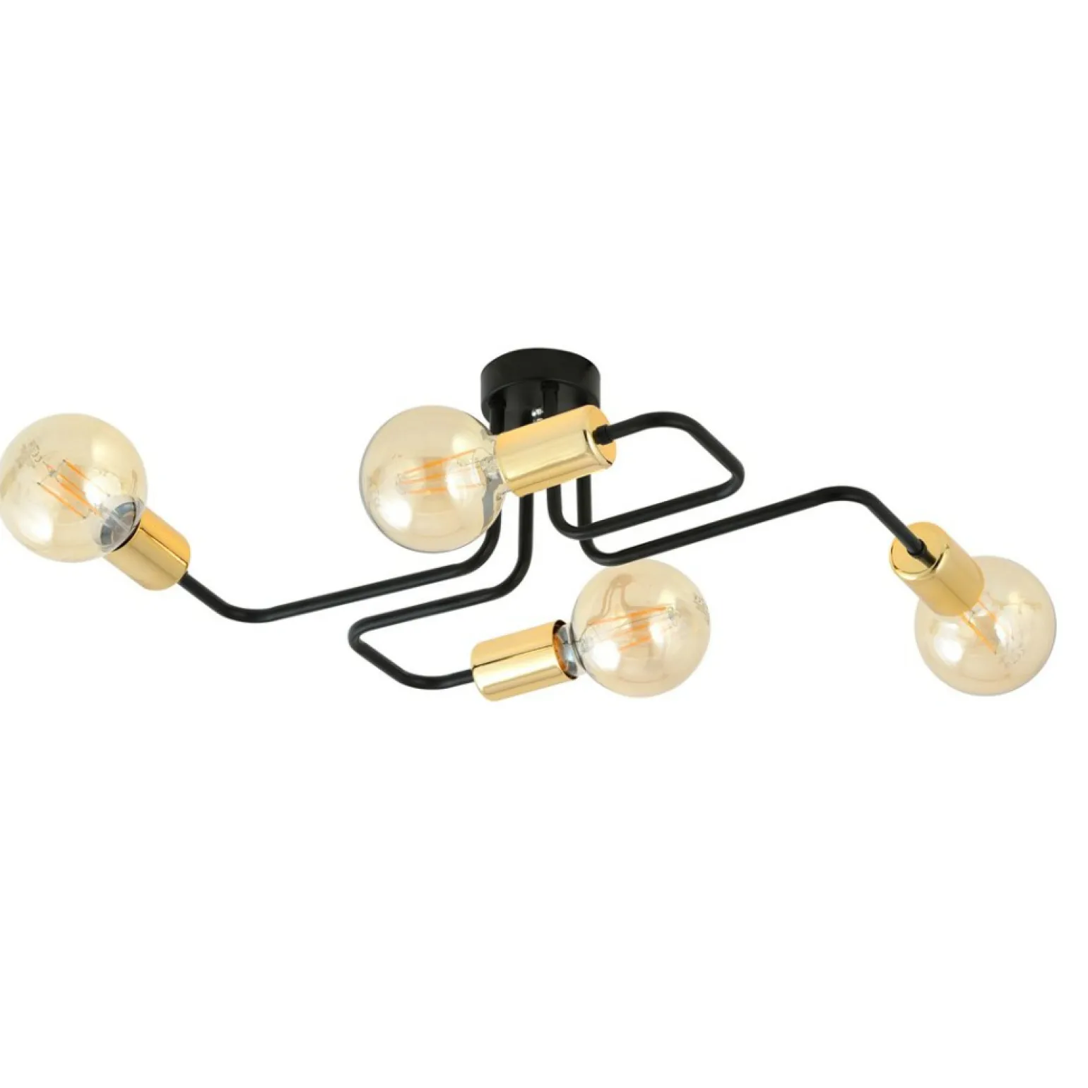 Discount Ozdobna lampa sufitowa ze złotymi oprawkami 1175/4 z serii VEKEN Żyrandole Nowoczesne