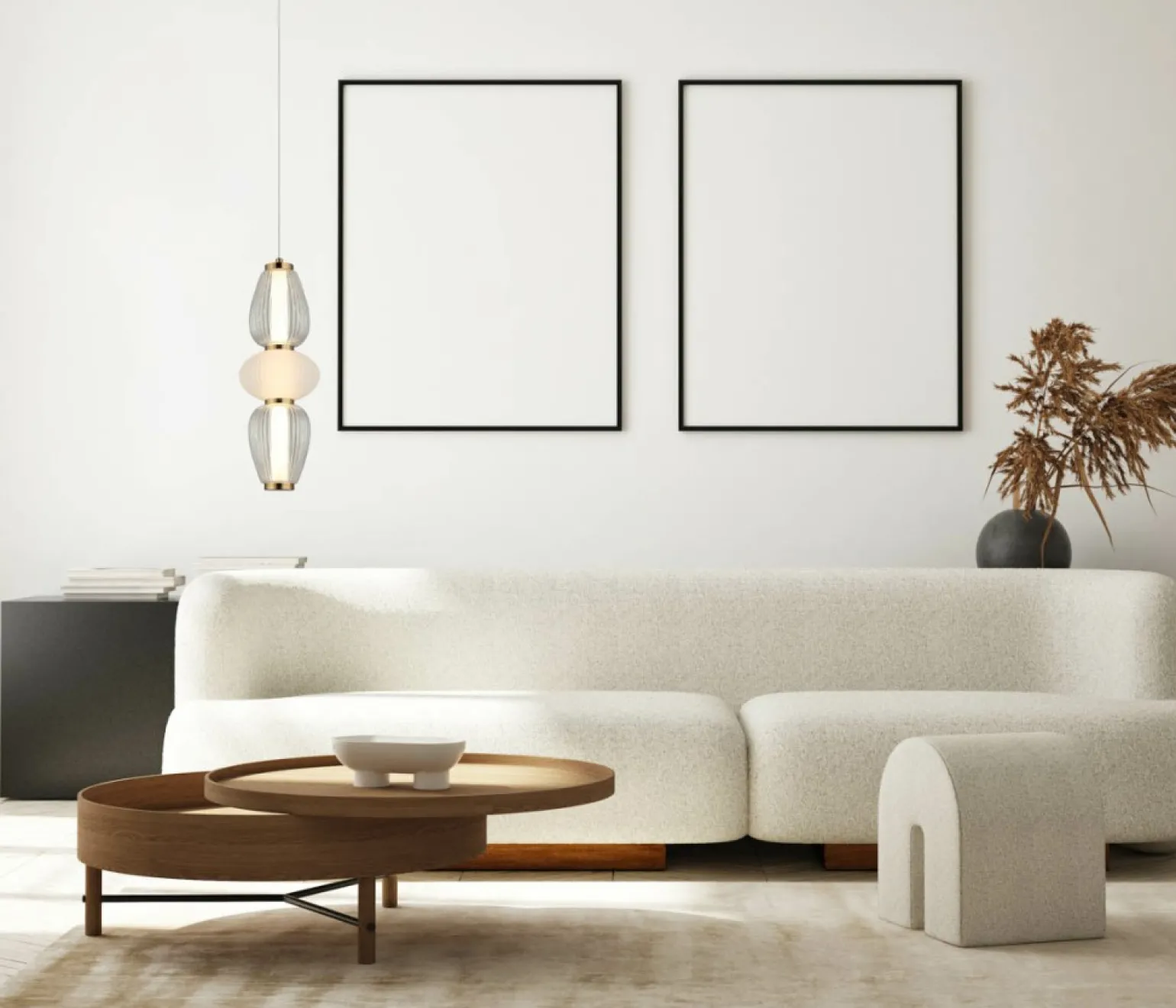 Sale Ozdobna lampa wisząca LED do sypialni PND-74937-3-BK GASTEL | Kaja Żyrandole Nowoczesne