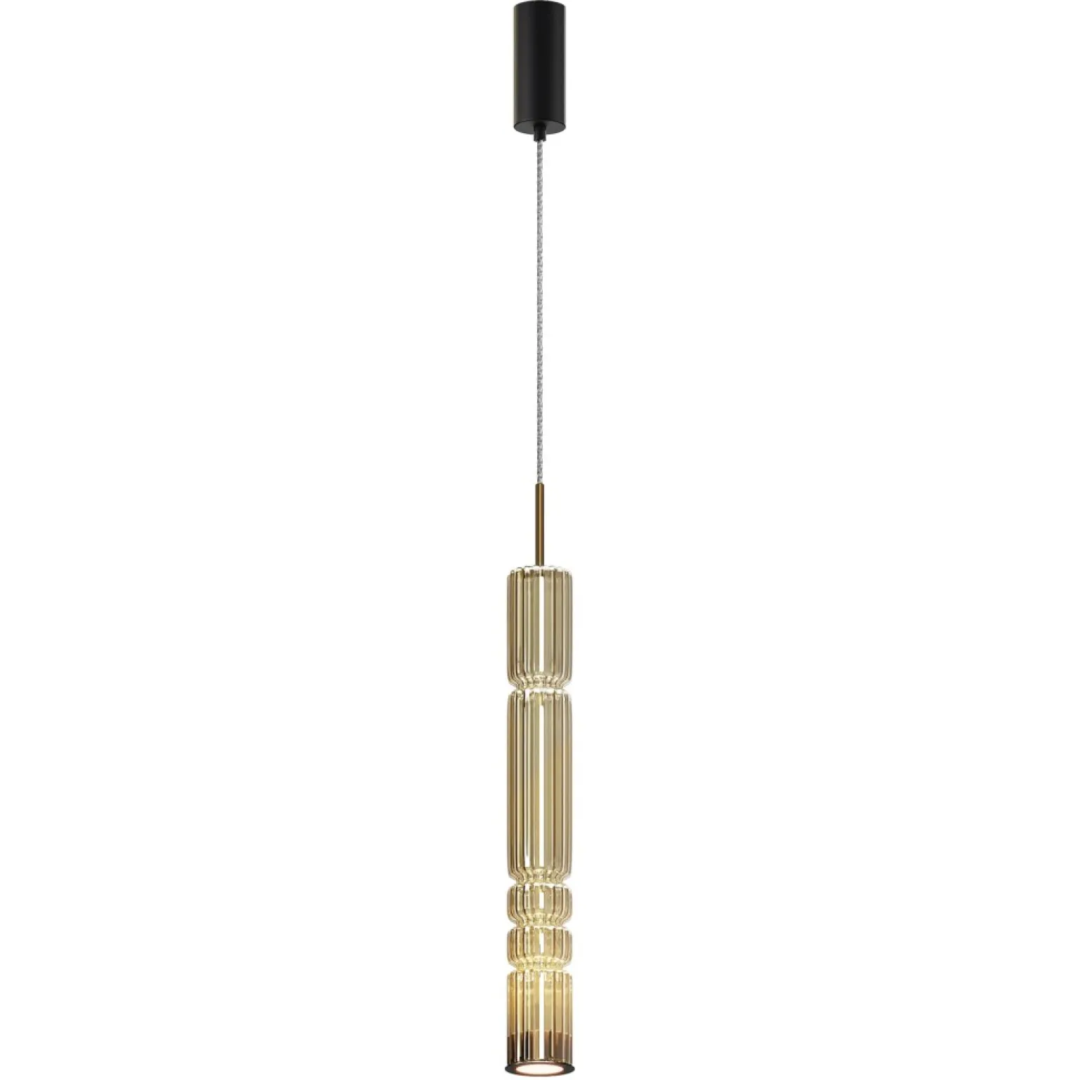 Outlet Ozdobna lampa wisząca, ledowa tuba MOD272PL-L12BS3K z serii ORDO Żyrandole Nowoczesne