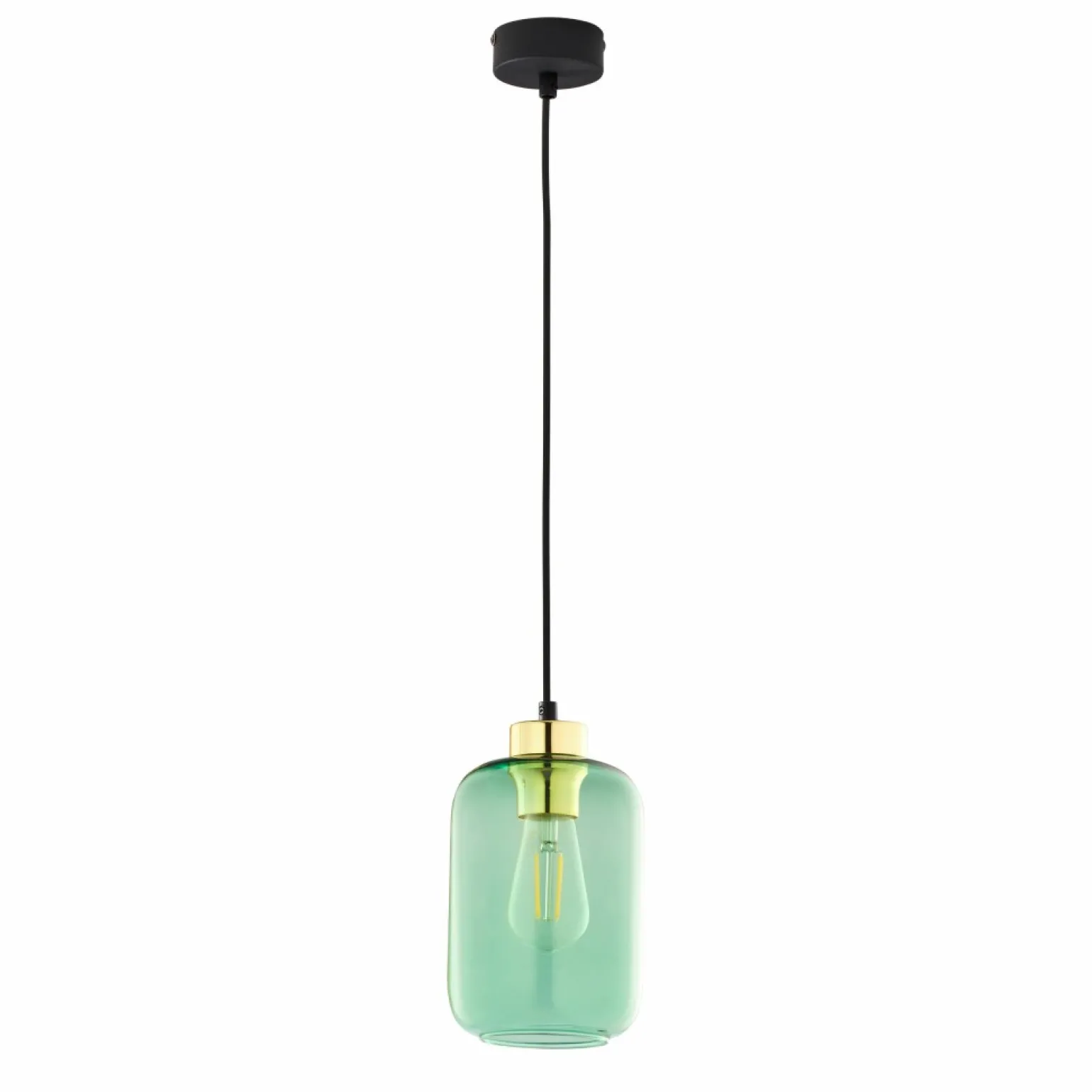 Best Sale Ozdobna lampa wisząca z zielonym kloszem TK 6696 z serii MARCO | Kaja Żyrandole Nowoczesne