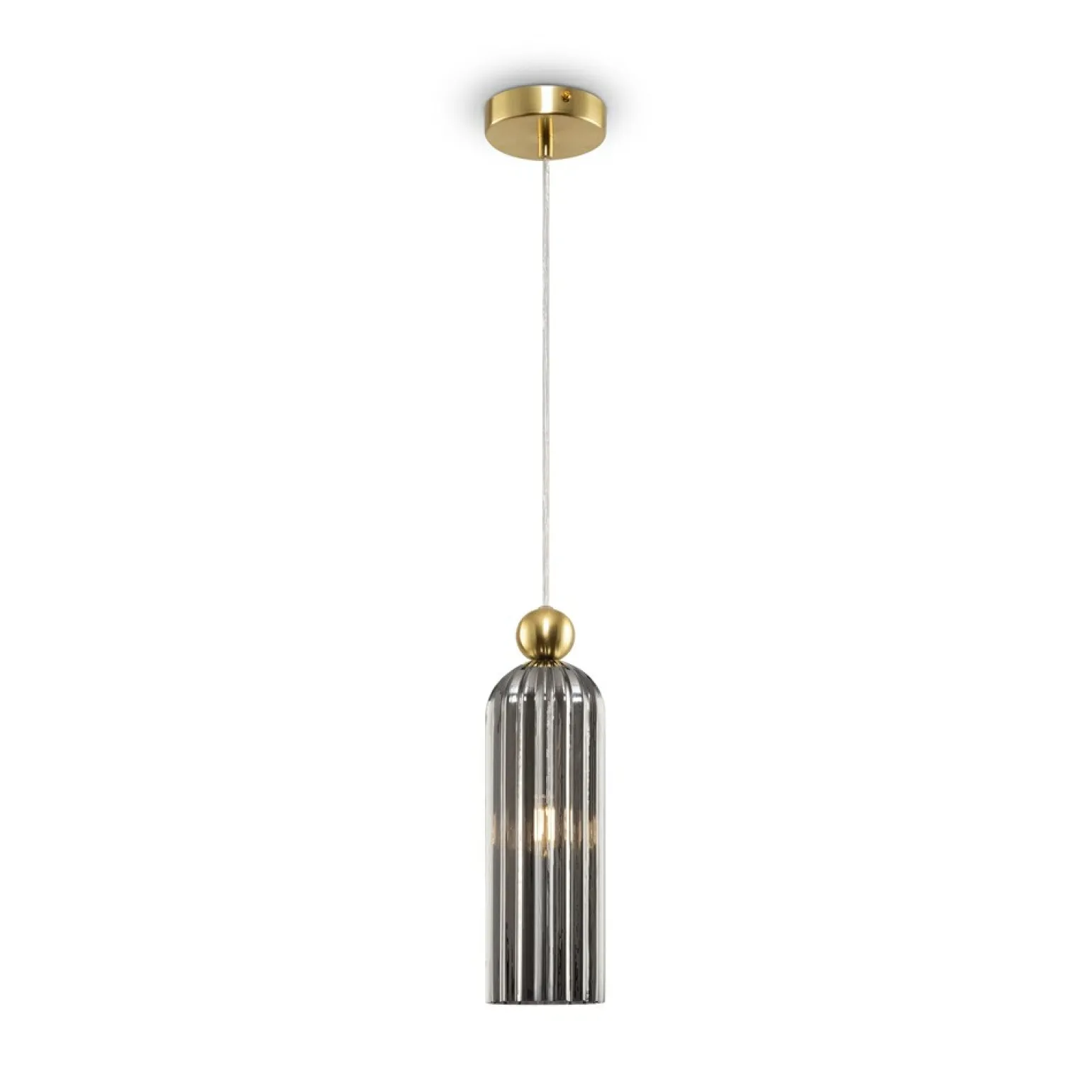 Hot Ozdobna, ryflowana lampa wisząca do kuchni MOD302PL-01GR z serii ANTIC Żyrandole Nowoczesne