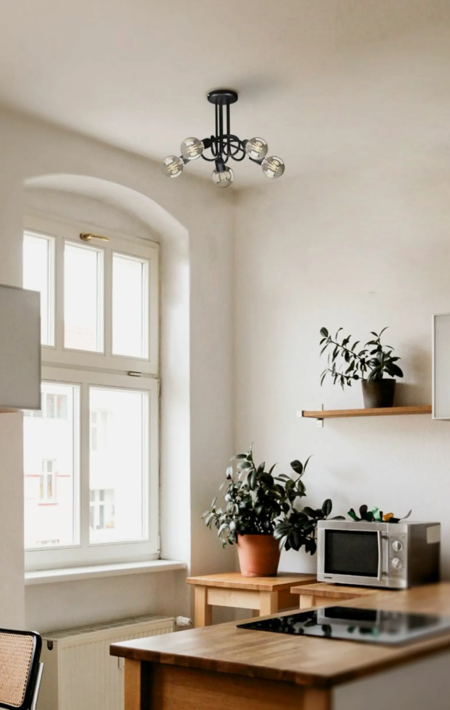 Best Pięcioramienna, loftowa lampa sufitowa K-3621 DEZE | Kaja Oświetlenie Żyrandole Nowoczesne