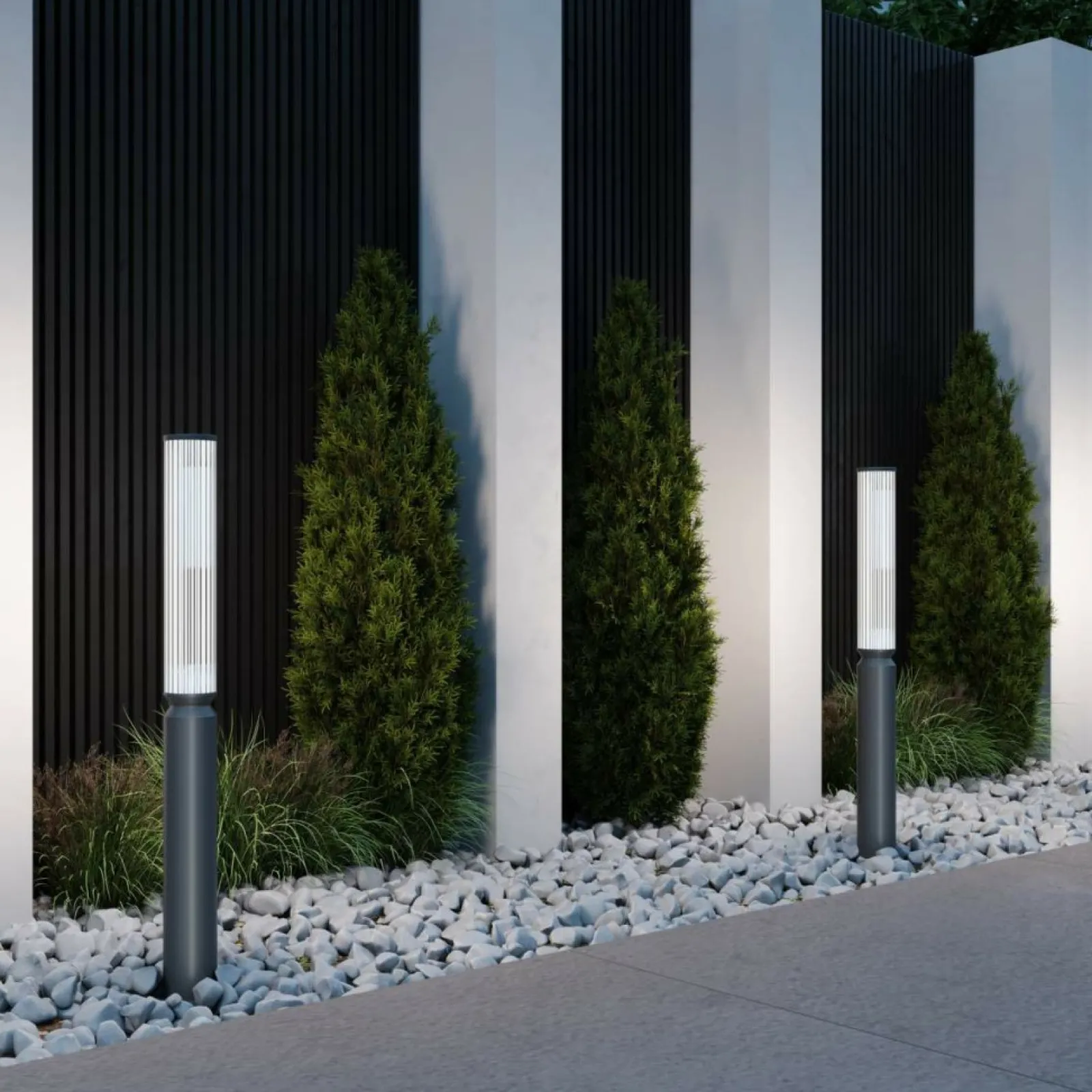 Sklep Kaja Pionowa lampa zewnętrzna, wbudowany LED O593FL-L12GF3K z serii LIT* Lampy Ogrodowe Stojące