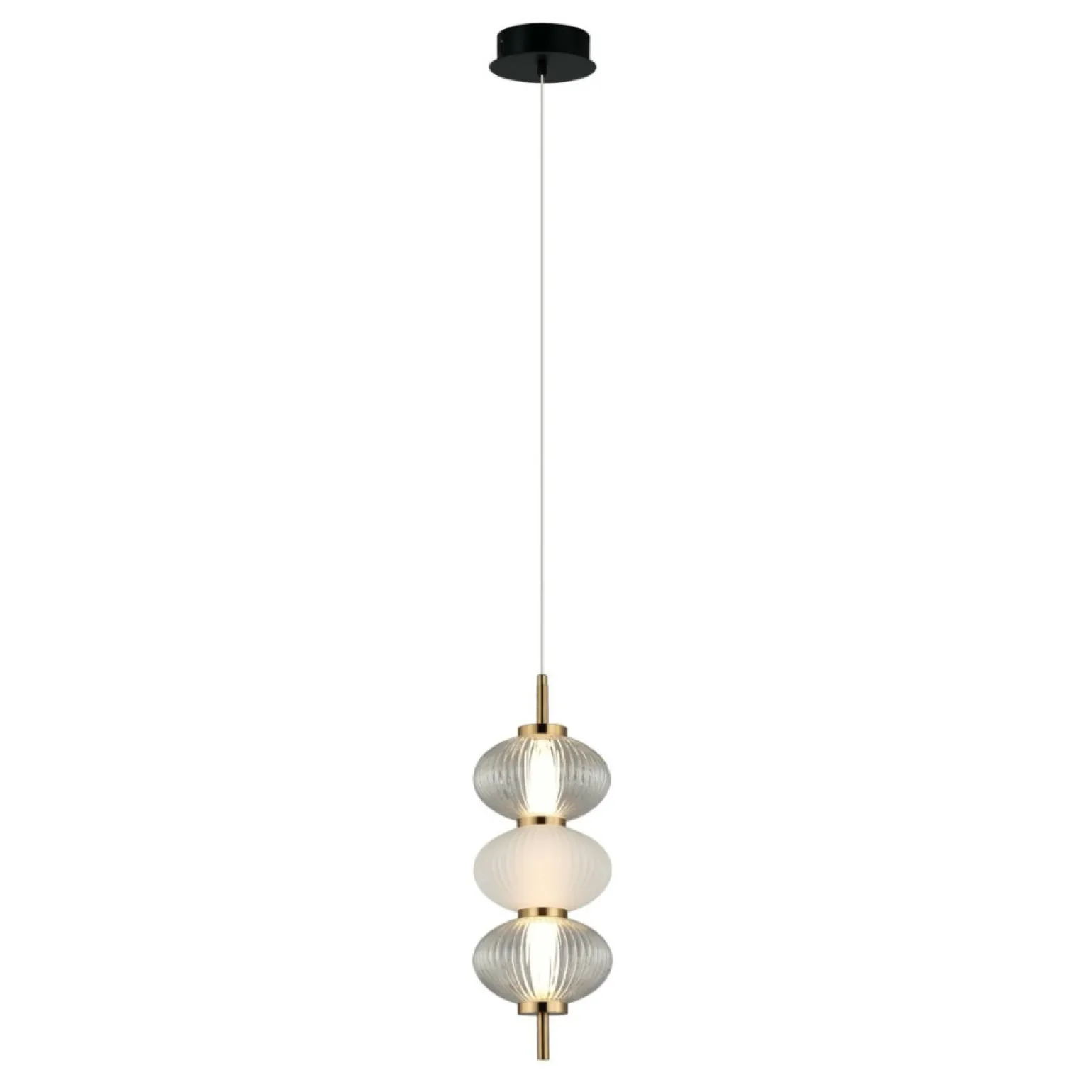 Clearance Pionowy, ozdobny zwis ze światłem LED PND-84938-3-BK TESTA | Kaja Żyrandole Nowoczesne