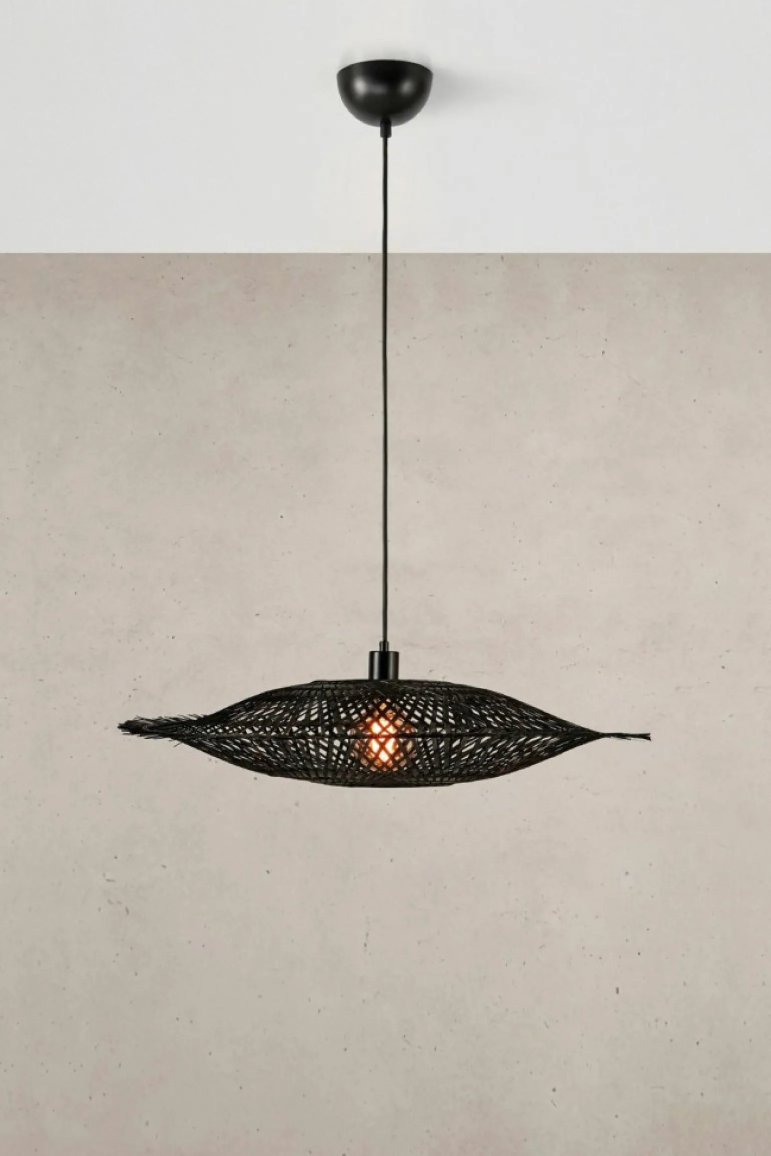 Fashion Pleciona, czarna lampa wisząca do kuchni 108671 KUMO | Kaja Żyrandole Nowoczesne