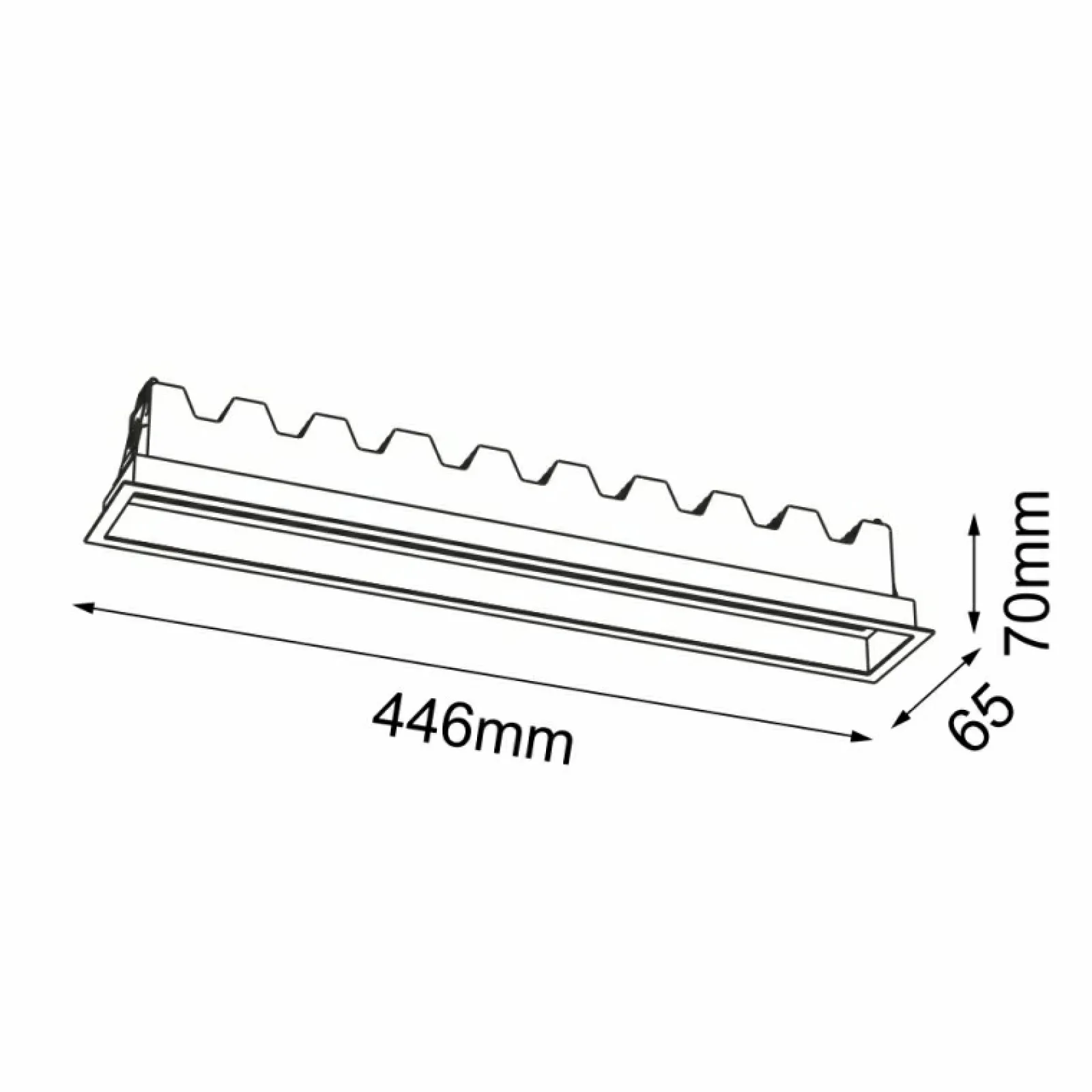 Sklep Kaja Podtynkowa, długa lampa LED 30W 4000K ANT 3055 A-GLARE | Kaja* Lampy Led | Oprawy Podtynkowe