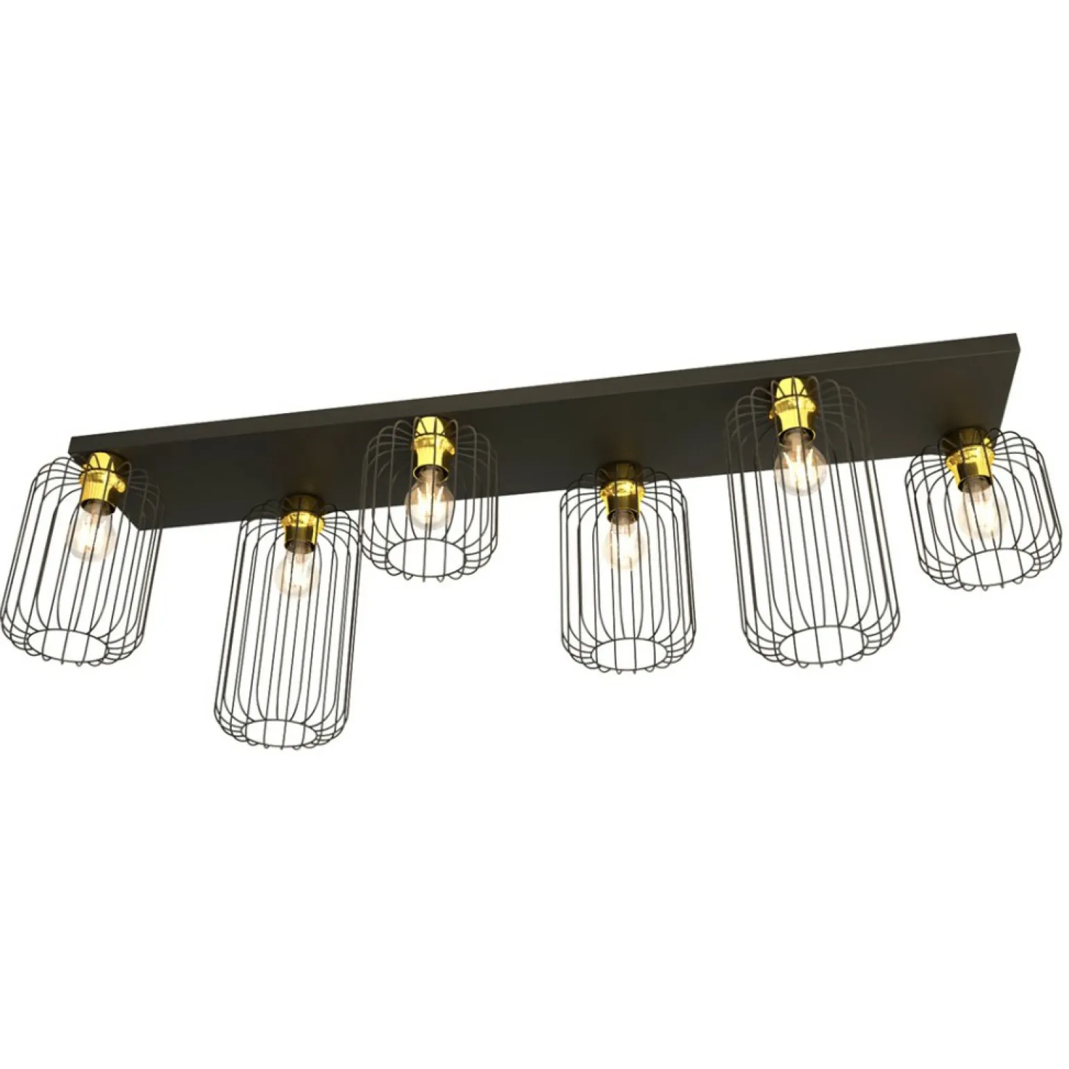 Flash Sale Podłużna lampa sufitowa do pokoju dziennego 1366/6 z serii BARN Żyrandole Nowoczesne