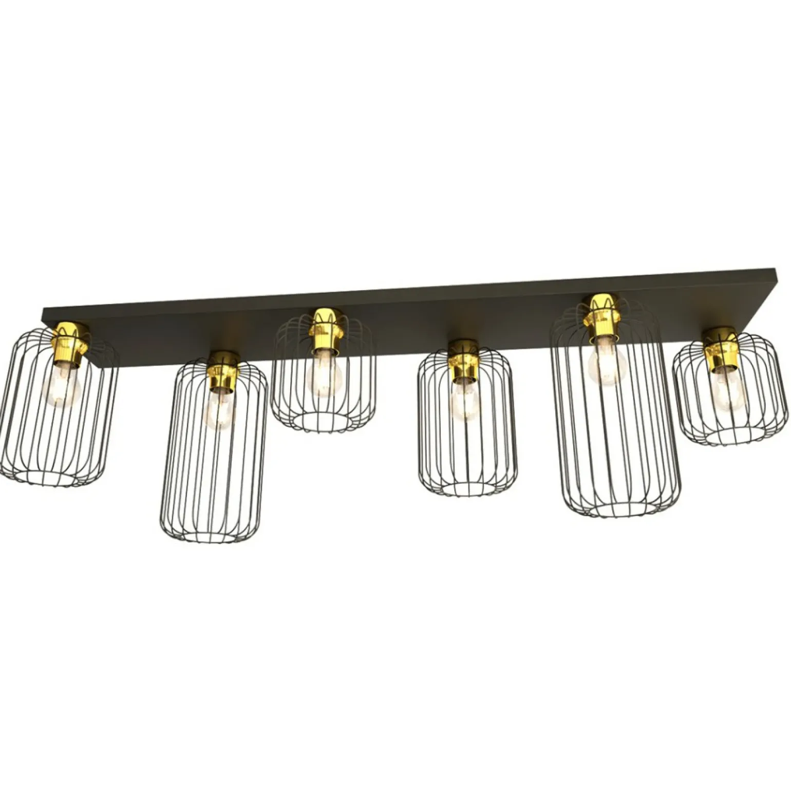 Flash Sale Podłużna lampa sufitowa do pokoju dziennego 1366/6 z serii BARN Żyrandole Nowoczesne