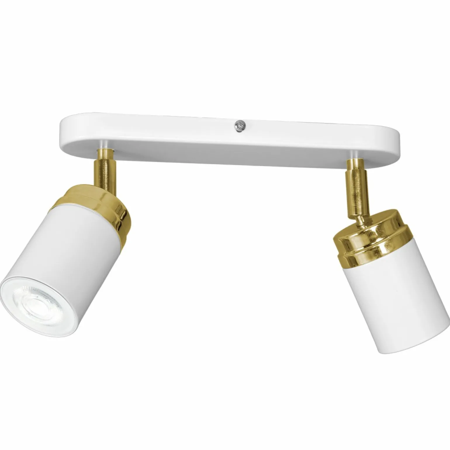 Shop Podwójna lampa sufitowa, biało-złote reflektory LX 5155 z serii RENO Żyrandole Nowoczesne
