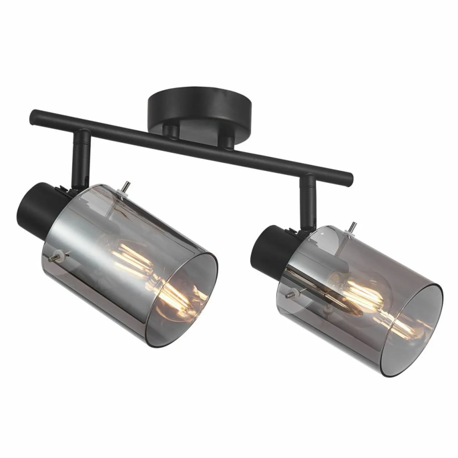 Outlet Podwójna lampa sufitowa, ruchome spoty SPL-5581-2-BK-SG z serii SARDO Żyrandole Nowoczesne