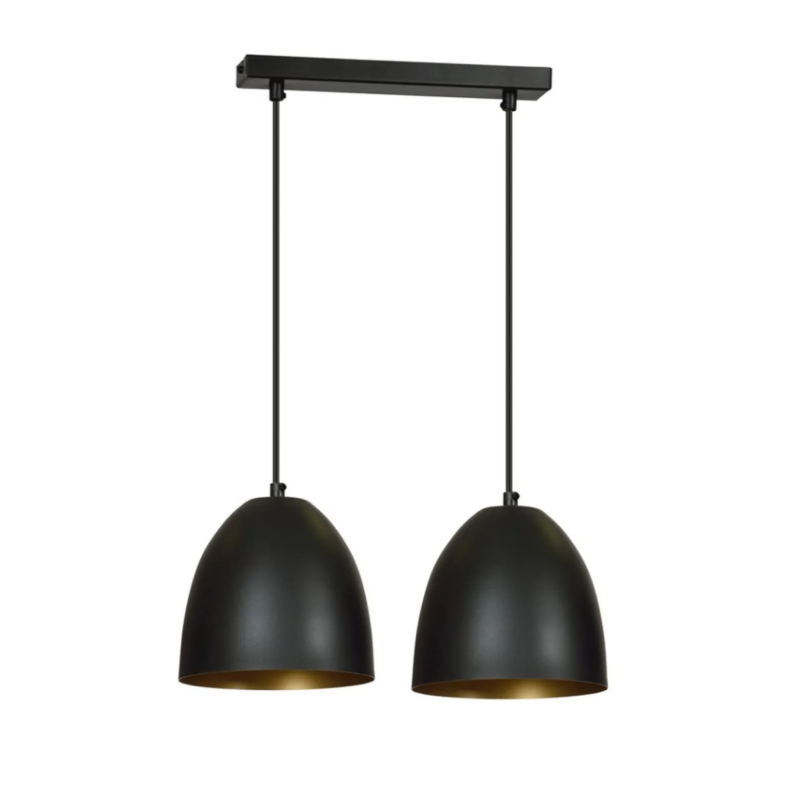 Cheap Podwójna lampa wisząca w kolorze czarno-złotym 410/2 | Kaja Żyrandole Nowoczesne