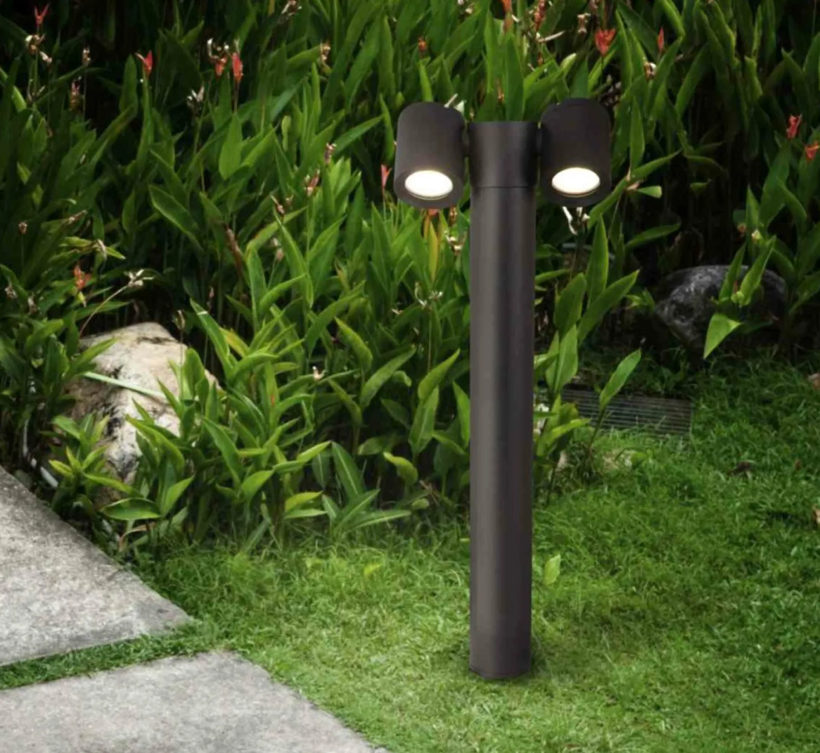 Sklep Kaja Podwójny, ogrodowy reflektor O010FL-02B WALL STREET | Kaja Oświetlenie* Lampy Ogrodowe Stojące