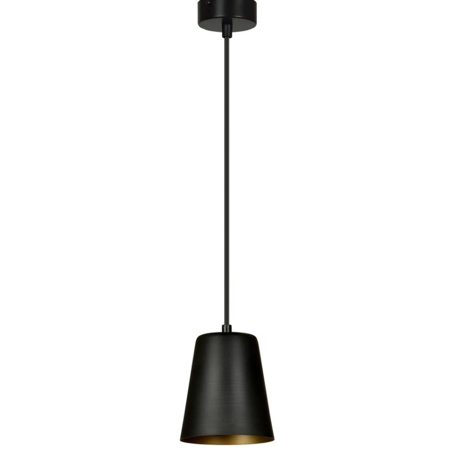 Fashion Pojedyncza czarno-złota lampa wisząca z kloszem 415/1 | Kaja Żyrandole Nowoczesne