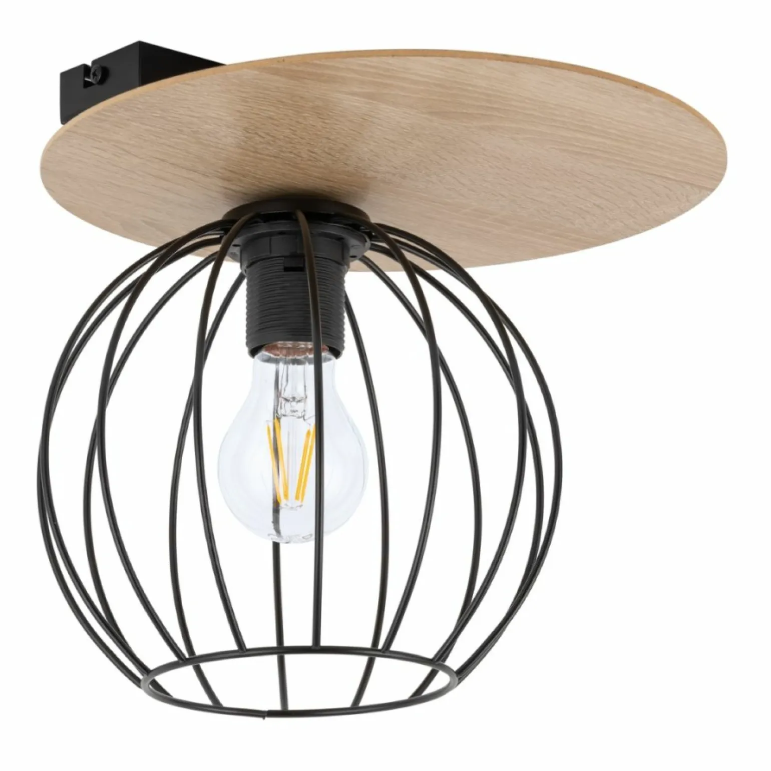 Best Sale Pojedyncza lampa sufitowa z drucianym kloszem SIG 32354 - CYBER KOŁO Żyrandole Nowoczesne