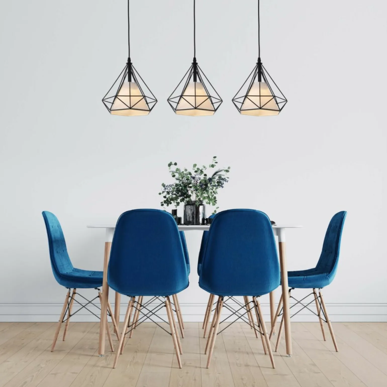 Store Pojedyncza lampa wisząca do jadalni LP-076/1P BK NOLA | Kaja Żyrandole Nowoczesne