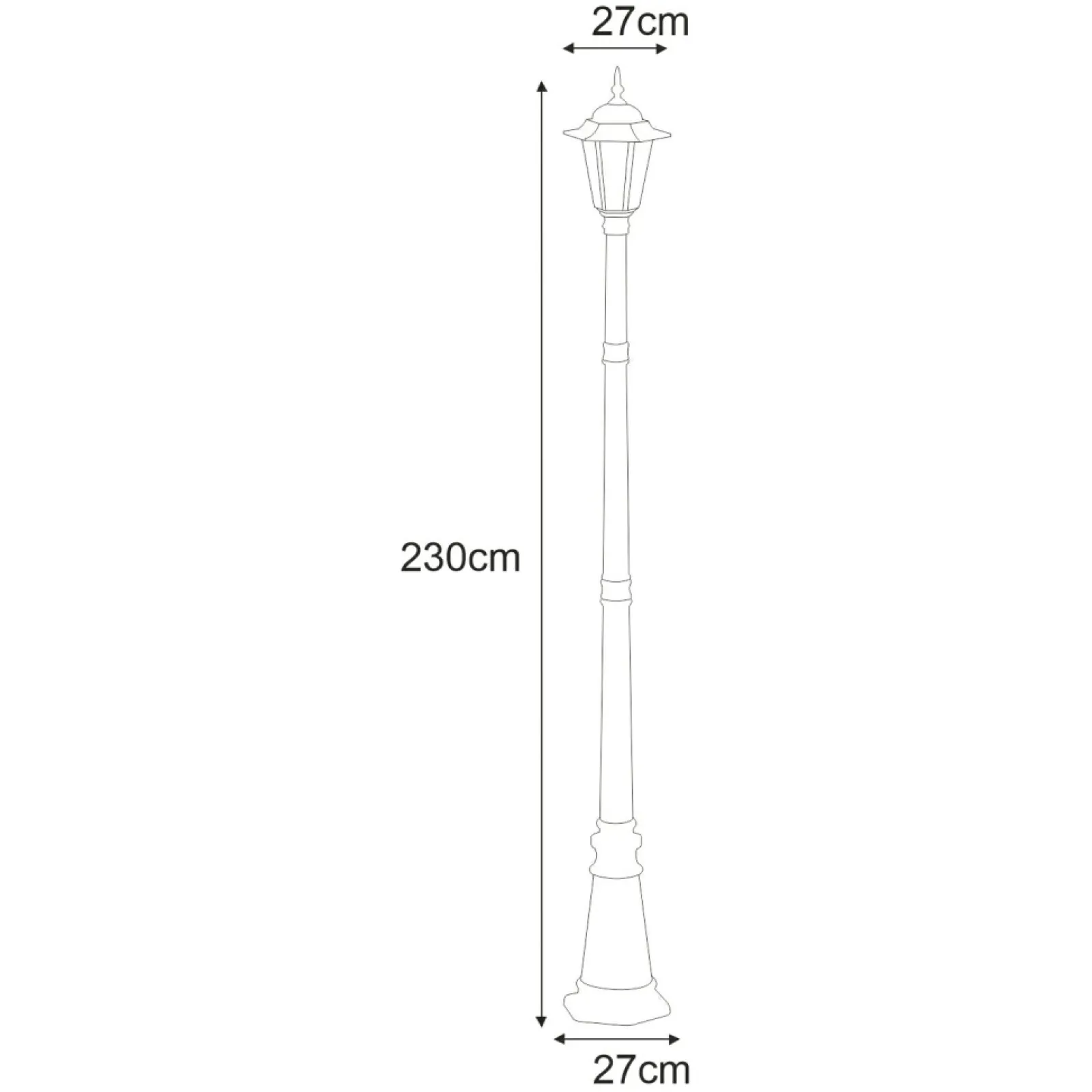 Sklep Kaja Pojedyncza, zewnętrzna lampa K-7064A/1 STANDARD | Kaja* Latarnie Ogrodowe | Lampy Ogrodowe Stojące