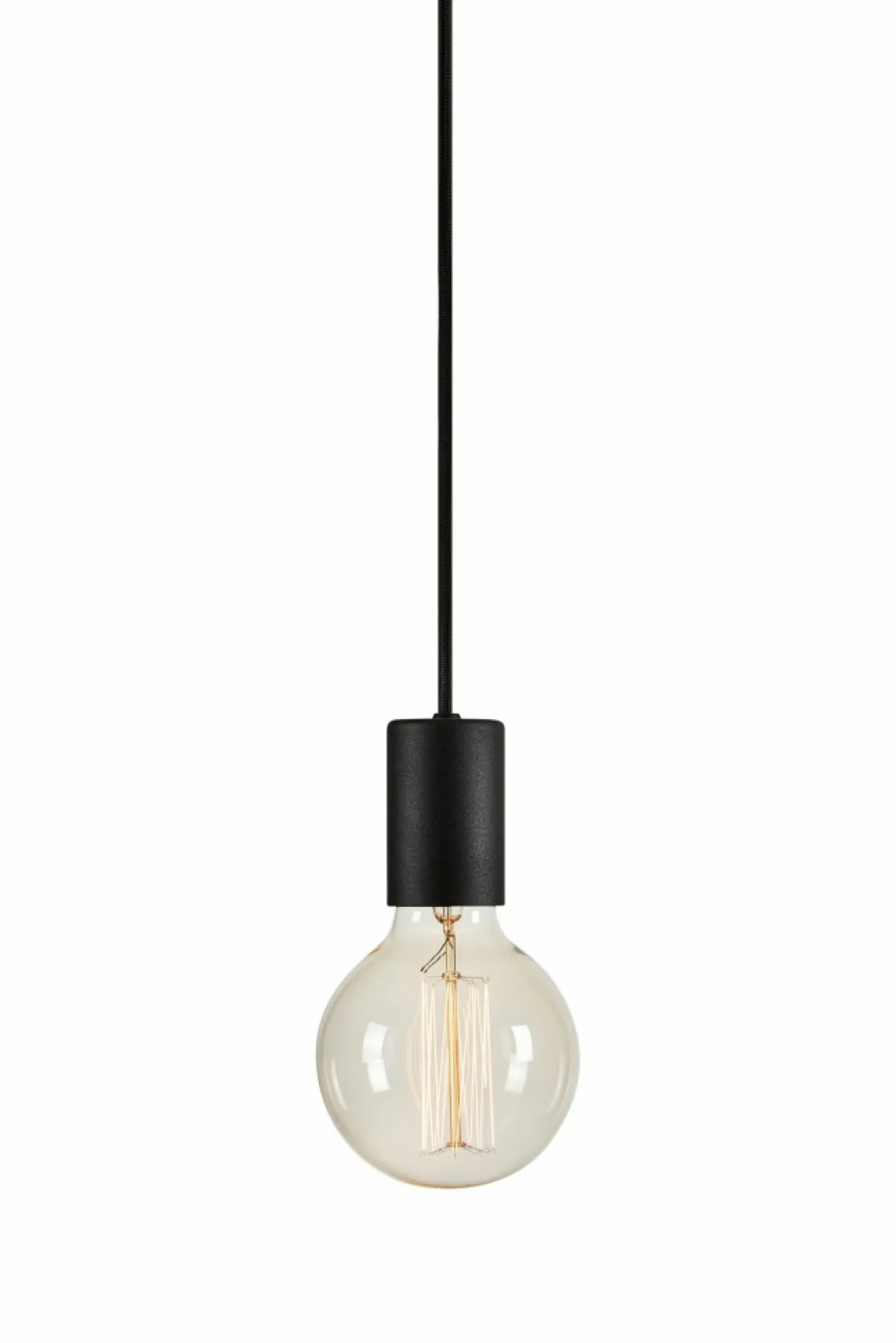 Clearance Pojedynczy, czarny zwis na dekoracyjną żarówkę 108732 CIELO | Kaja Żyrandole Nowoczesne