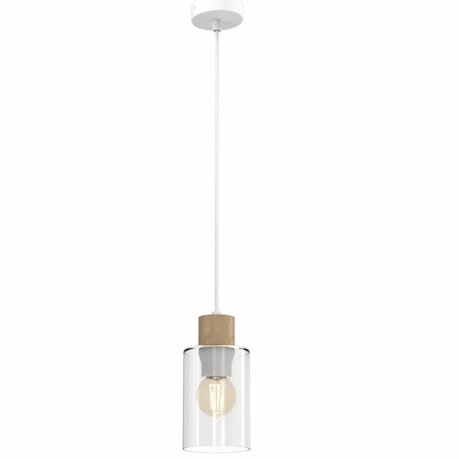 Best Sale Pojedynczy, minimalistyczny zwis z drewnem MLP8554 MADERA | Kaja Żyrandole Nowoczesne
