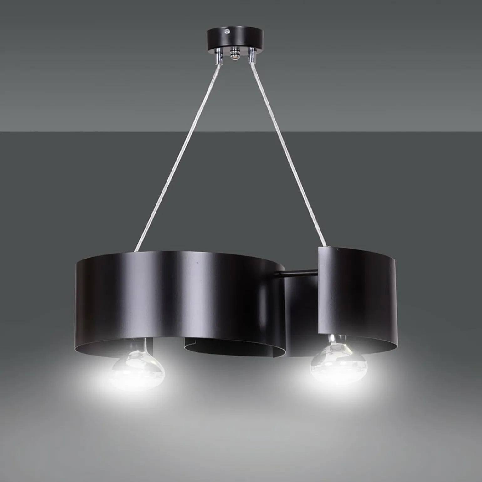 New Ponadczasowa, czarna lampa wisząca do kuchni 284/2 VIXON | Kaja Żyrandole Nowoczesne