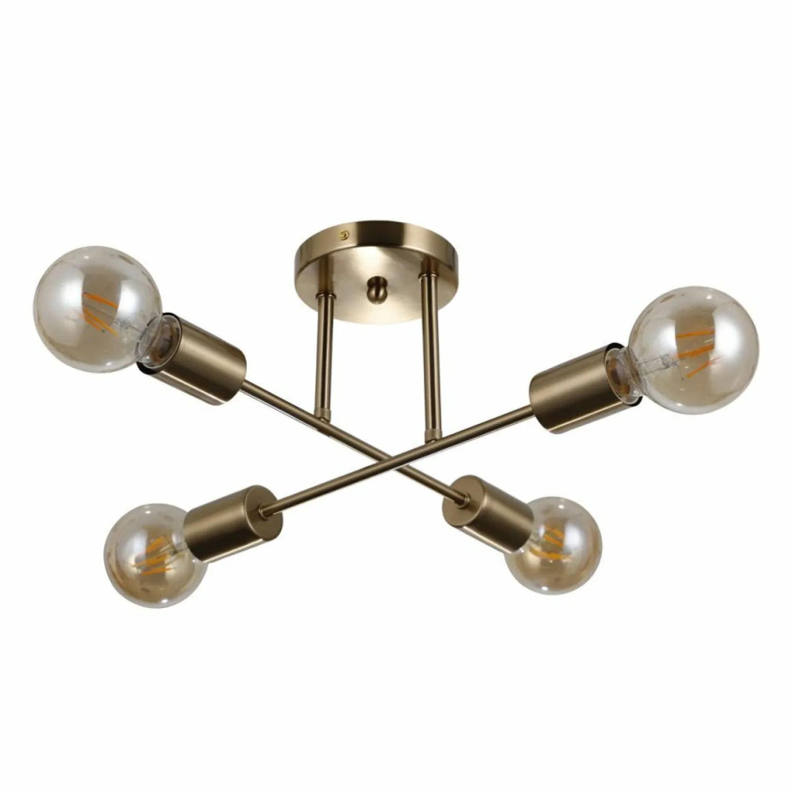 New Ponadczasowa lampa sufitowa bez kloszy PND-4052-4-HBR z serii FORMIO Żyrandole Nowoczesne