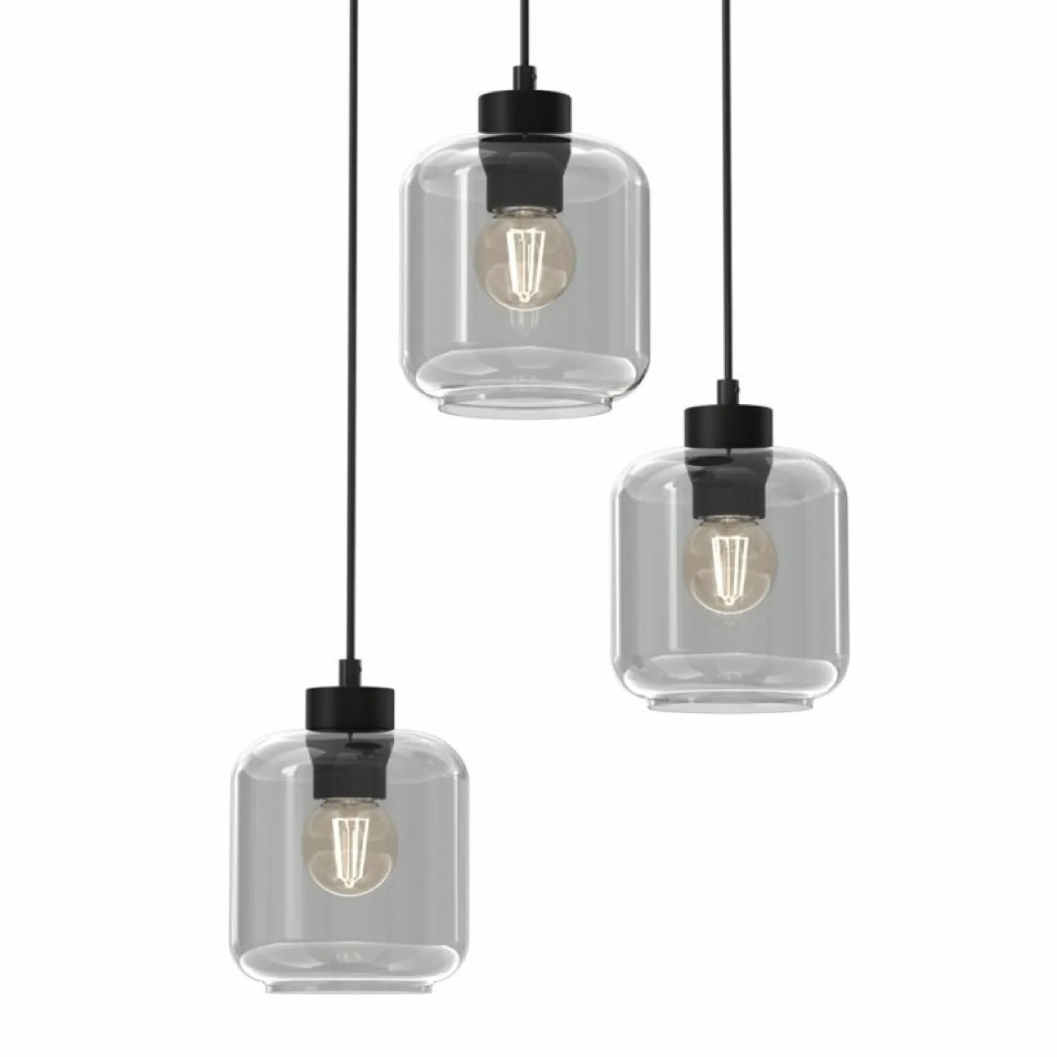 Fashion Ponadczasowa lampa wisząca, klosze słoiki MLP8375 SOMBRA | Kaja Żyrandole Nowoczesne