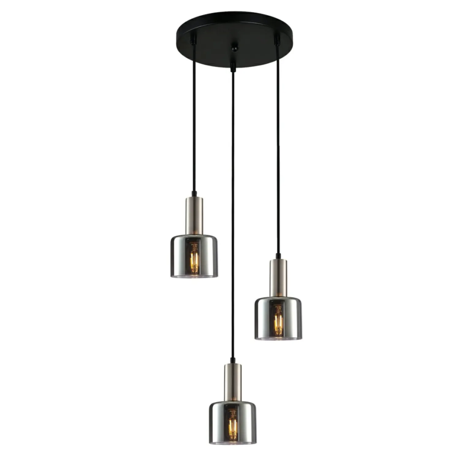 New Ponadczasowa lampa wisząca PND-65342-3A-SC+SG SANTIA | Kaja Żyrandole Nowoczesne